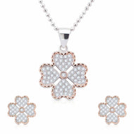 Clover Silver Pendant Set