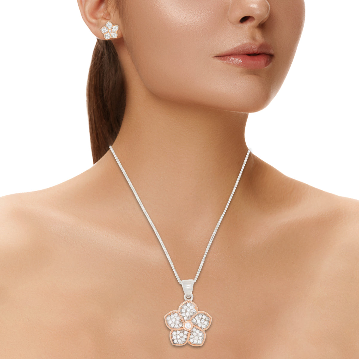 Glorious Silver Pendant Set