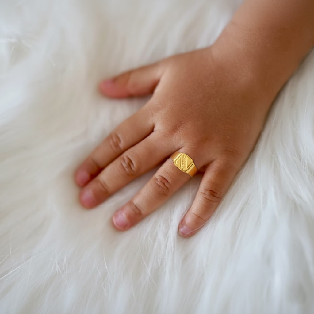 Bold Elegant Gold Ring for Kids