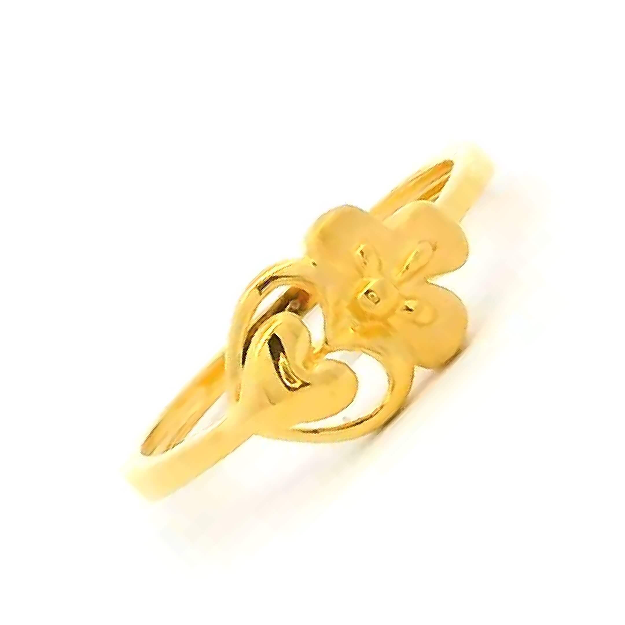Graceful Bloom Gold Ring for Kids