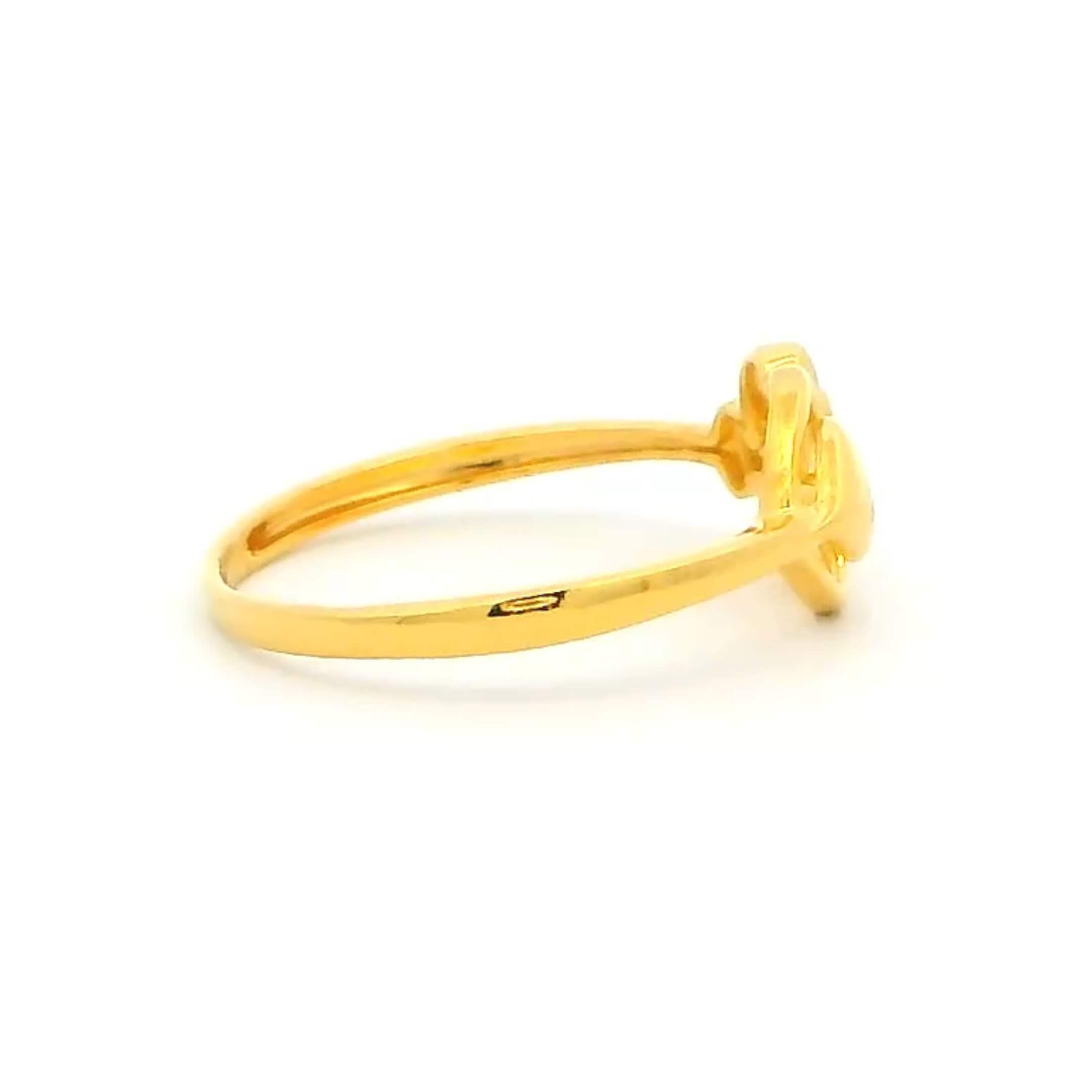 Graceful Bloom Gold Ring for Kids