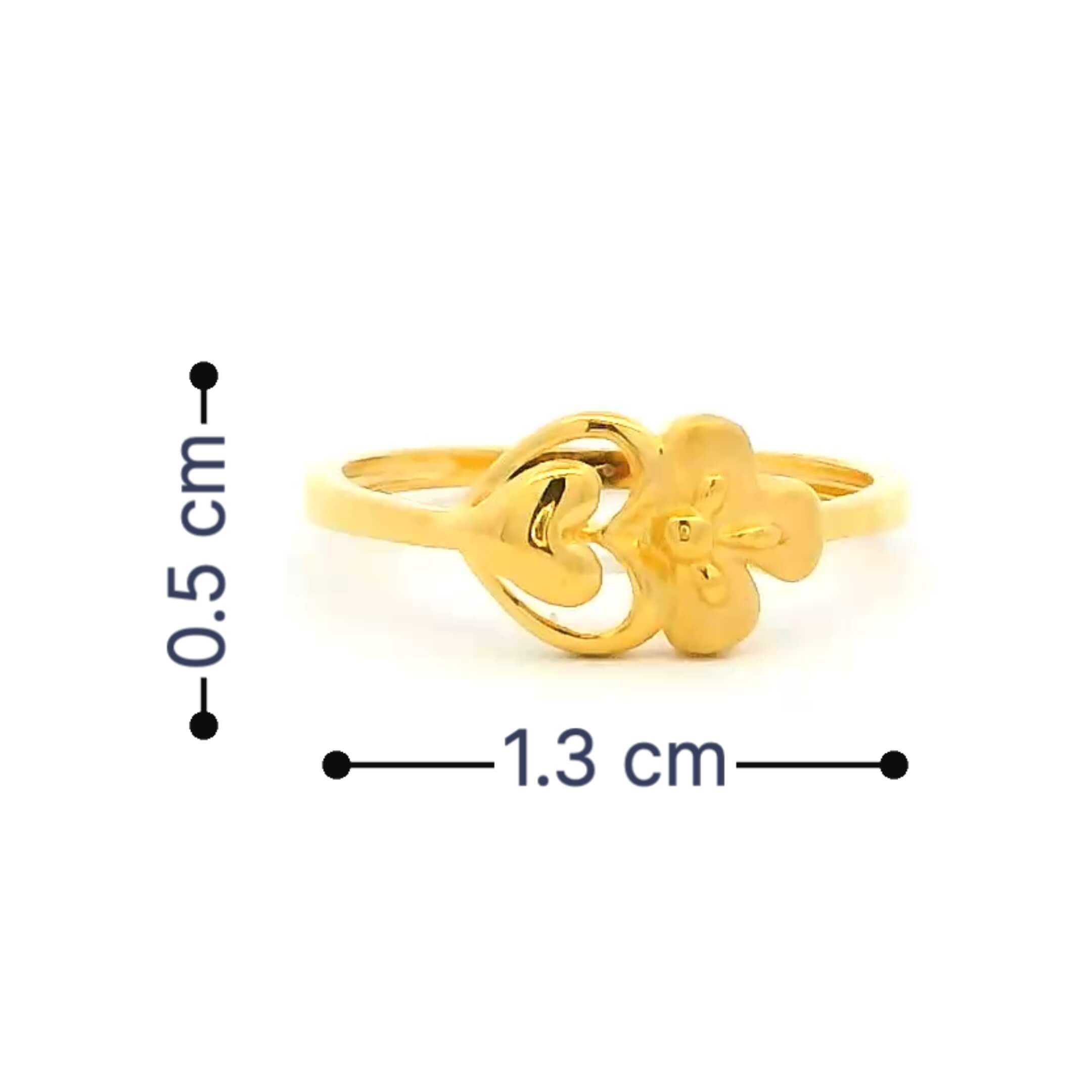Graceful Bloom Gold Ring for Kids