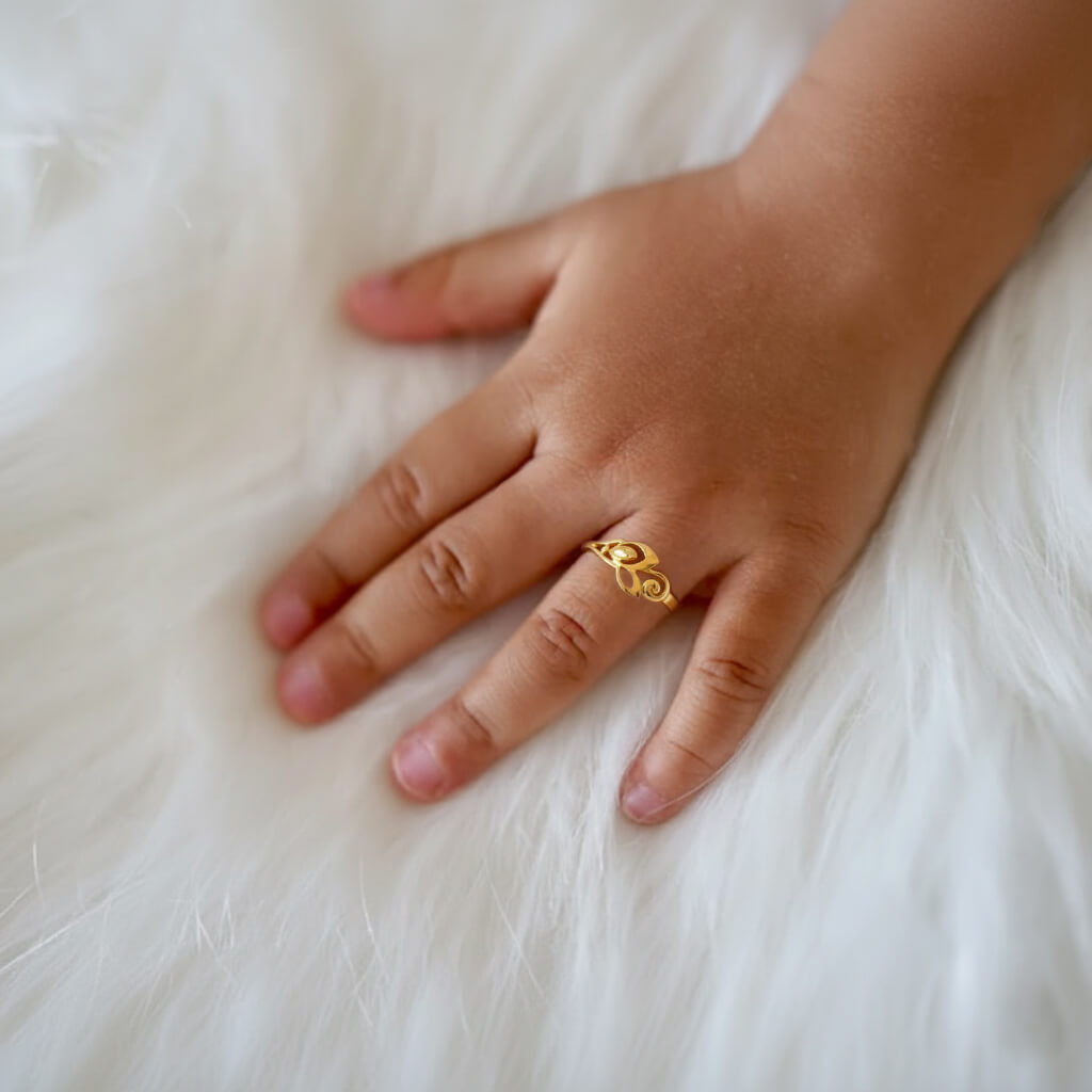 Ritzy Shine Gold Ring for Kids