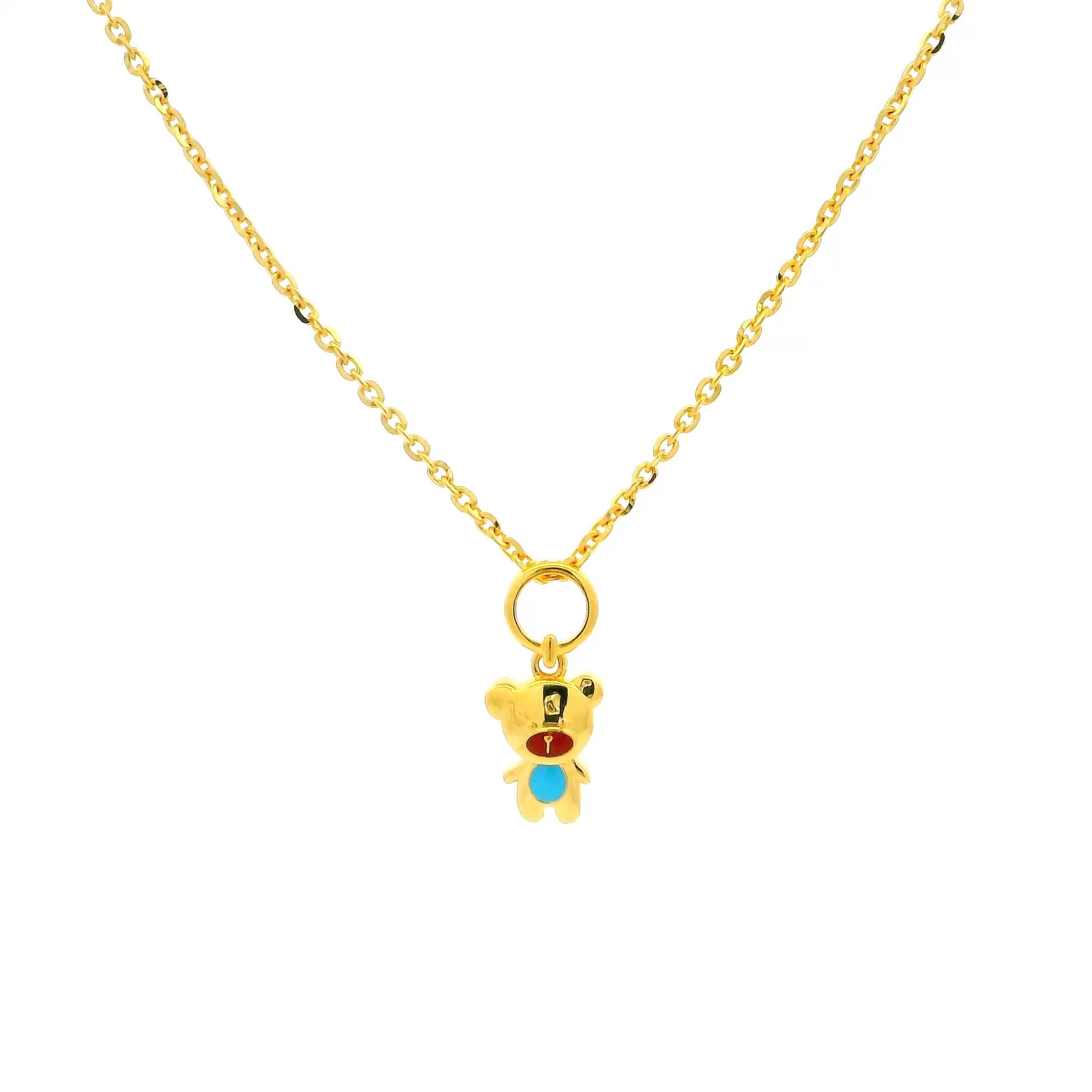 Cute Teddy Kids Gold Locket