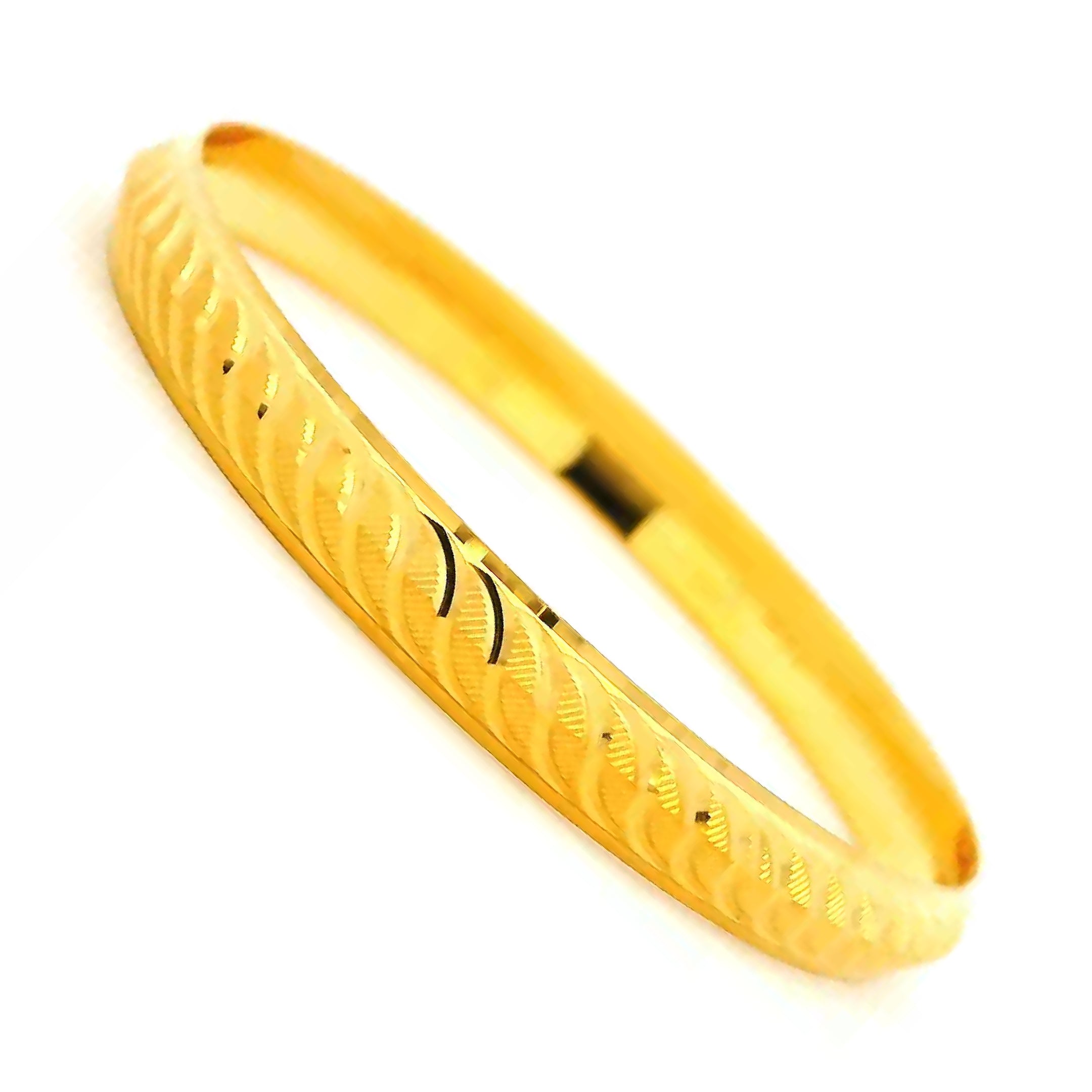 Soft Swirl Gold Infant Bangle