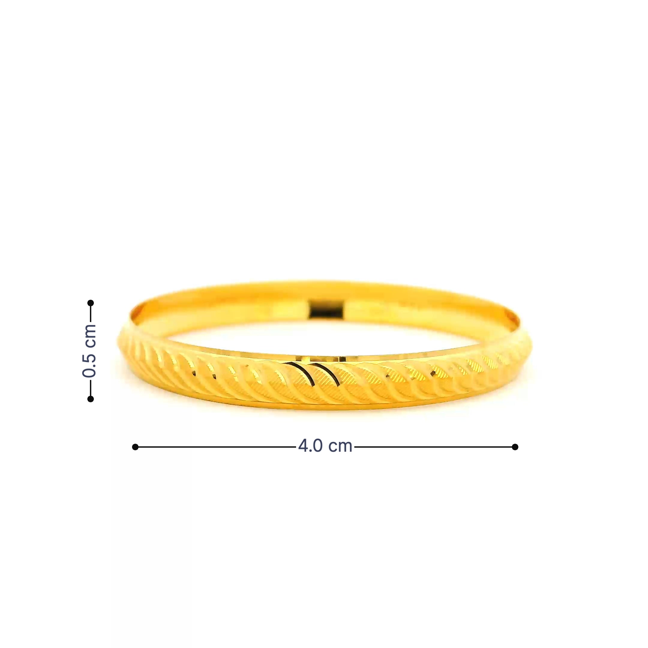 Soft Swirl Gold Infant Bangle