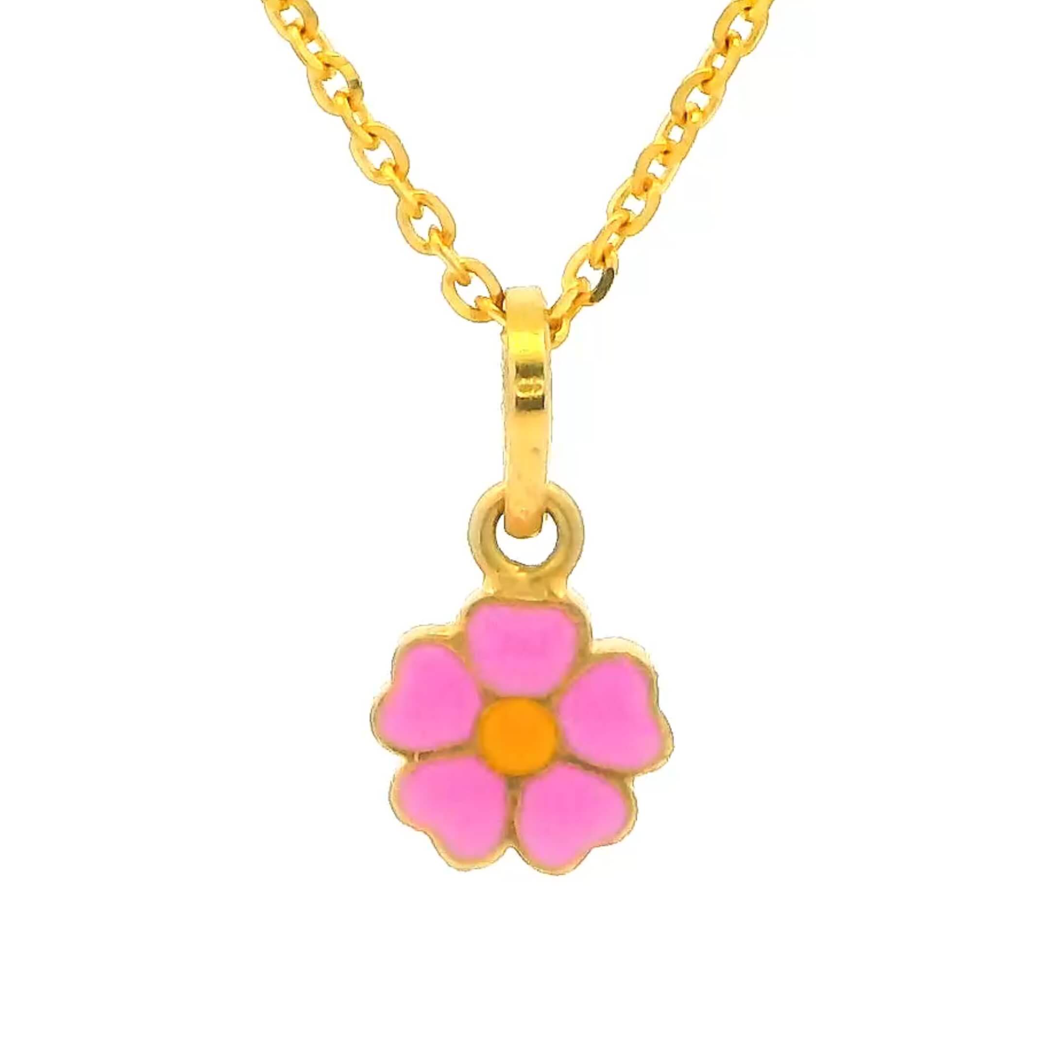 Cherry Bloom Gold Locket for Kids