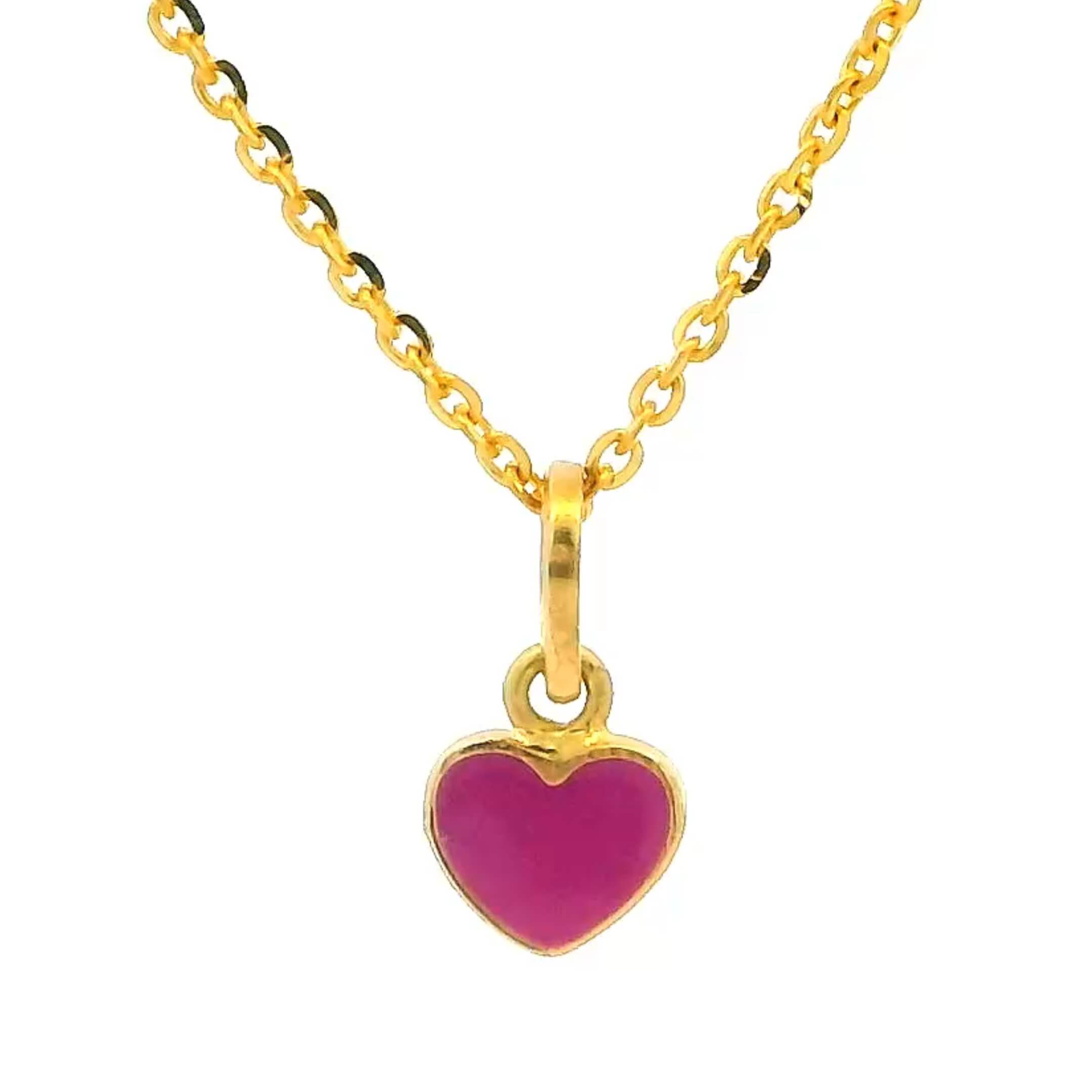 Lovable Heart Gold Locket for Kids