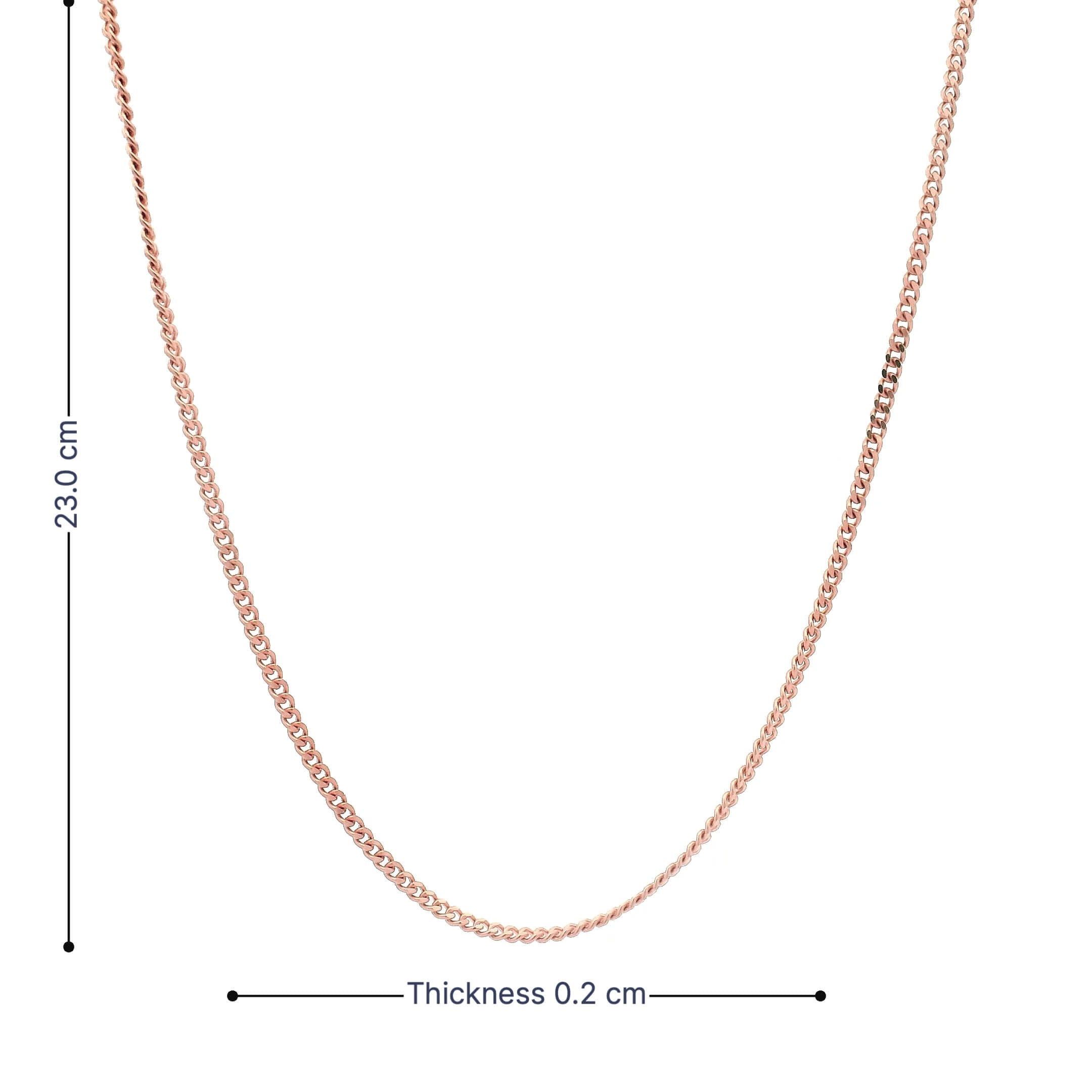 Delicate Glow Rose Gold Chain for Kids