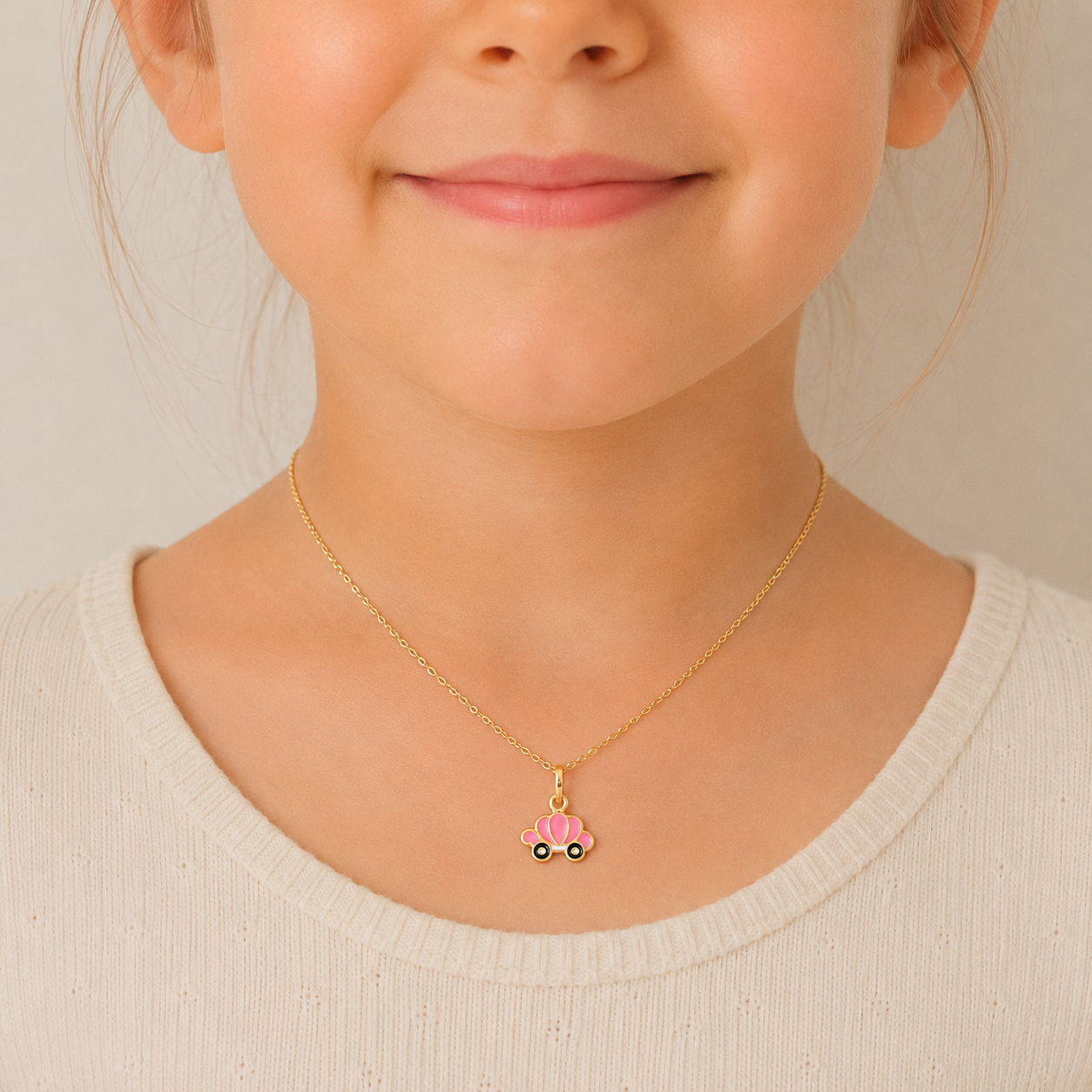 Rosy Vroom Gold Locket for Kids