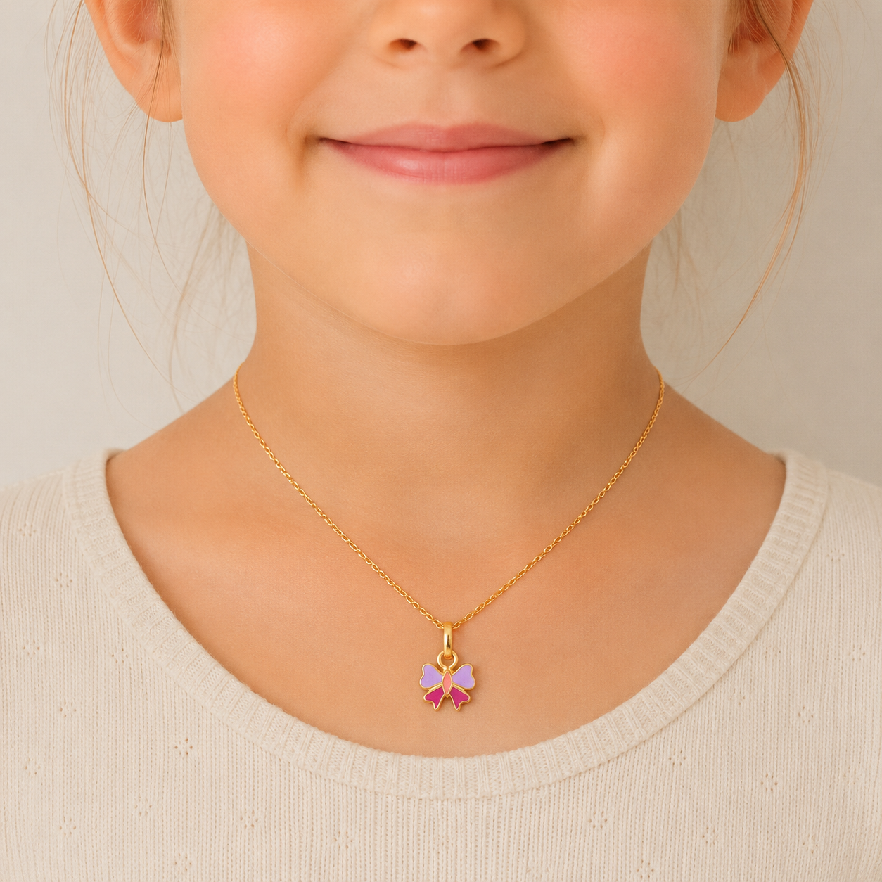 Adorable Lil' Bow Gold Locket for Kids