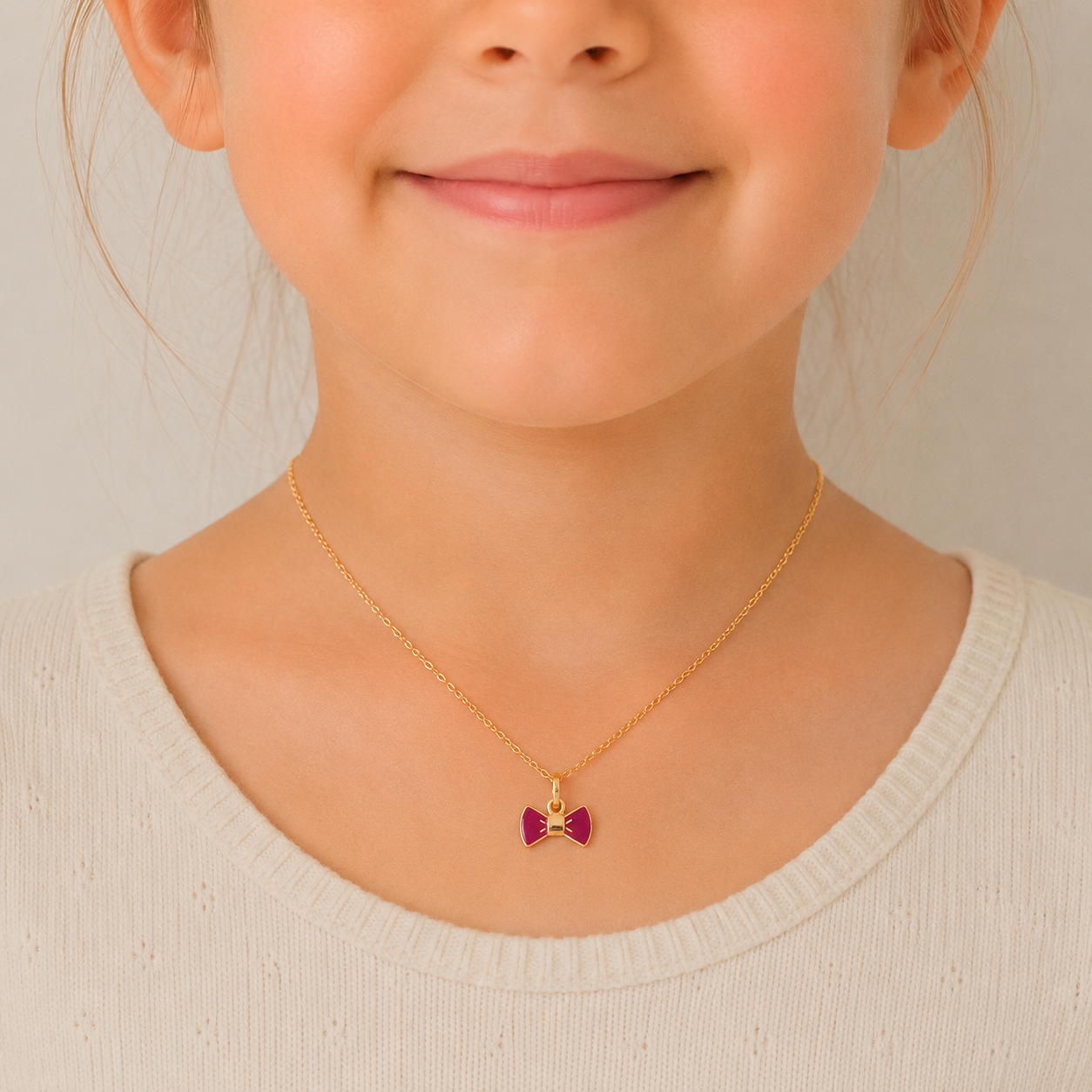 Tiny Cutsie Bow Gold Locket for Kids