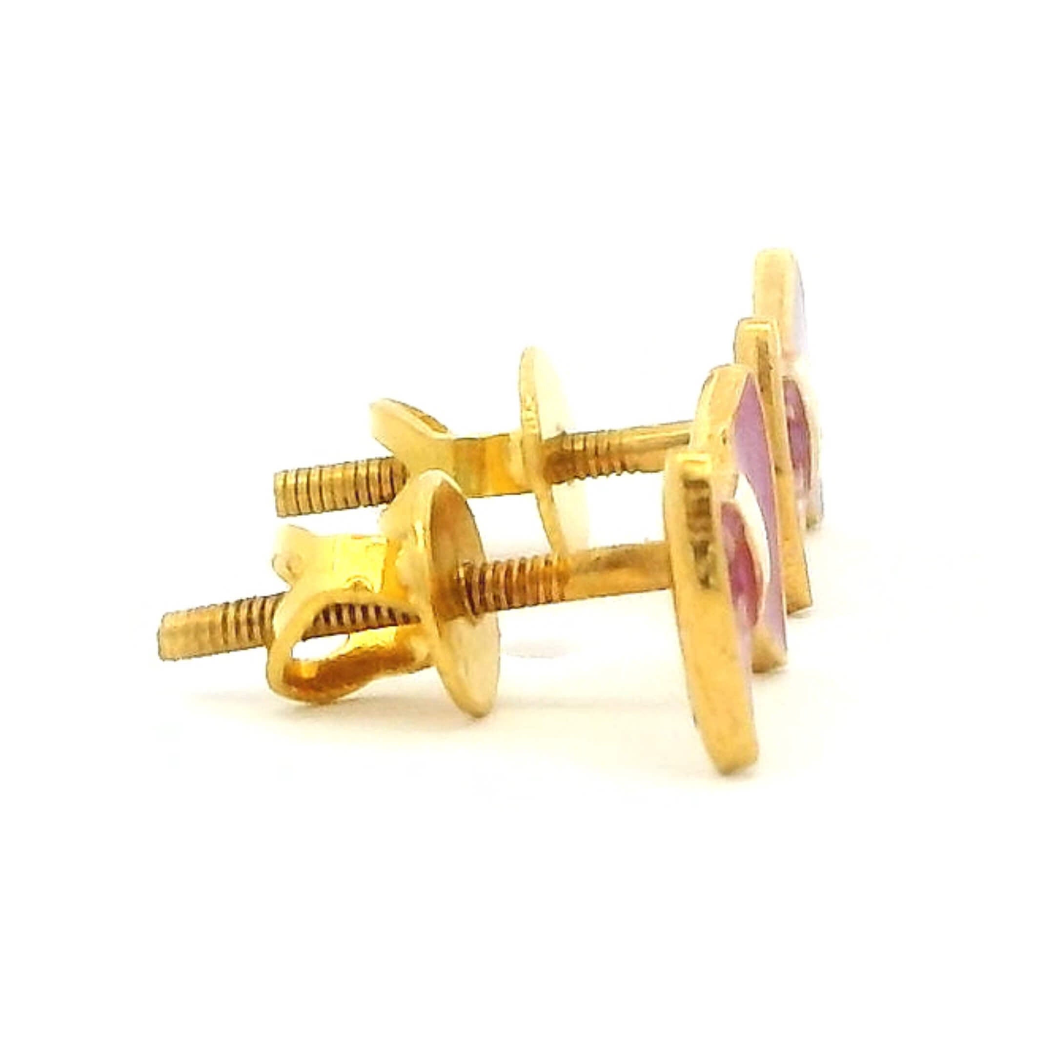 Cutsie Little Bow Gold Earrings for Kids