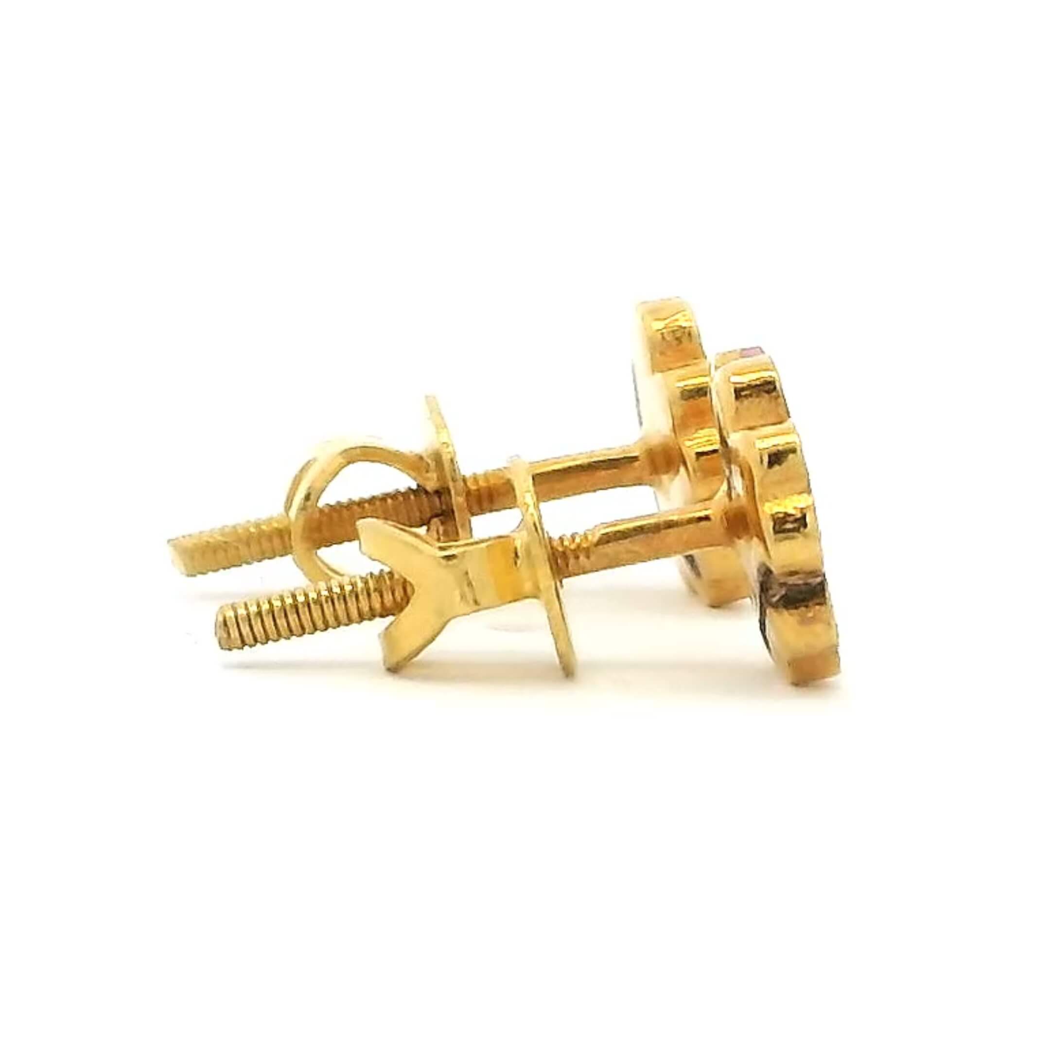 Beautiful Bloom Gold Earrings For Kids
