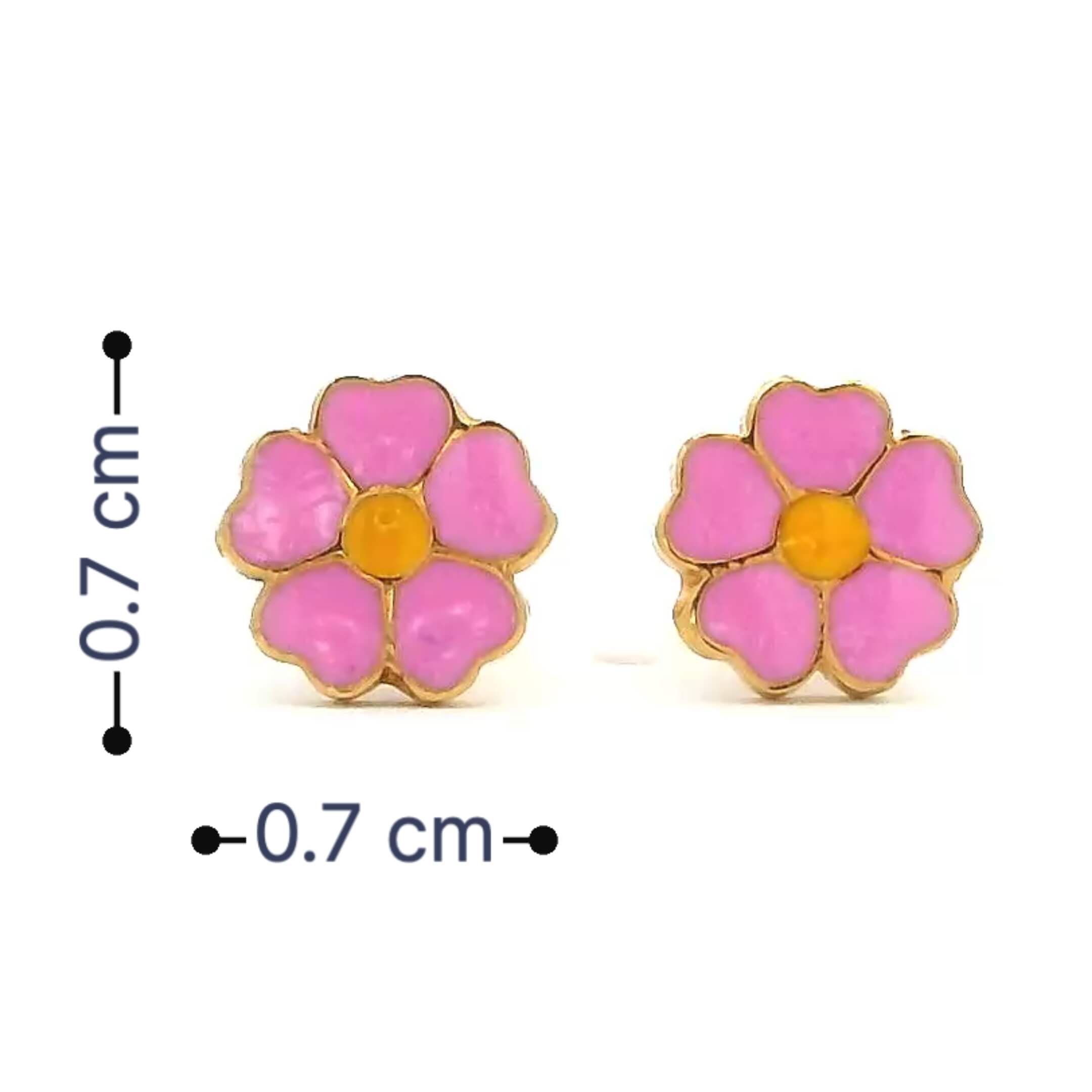 Beautiful Bloom Gold Earrings For Kids