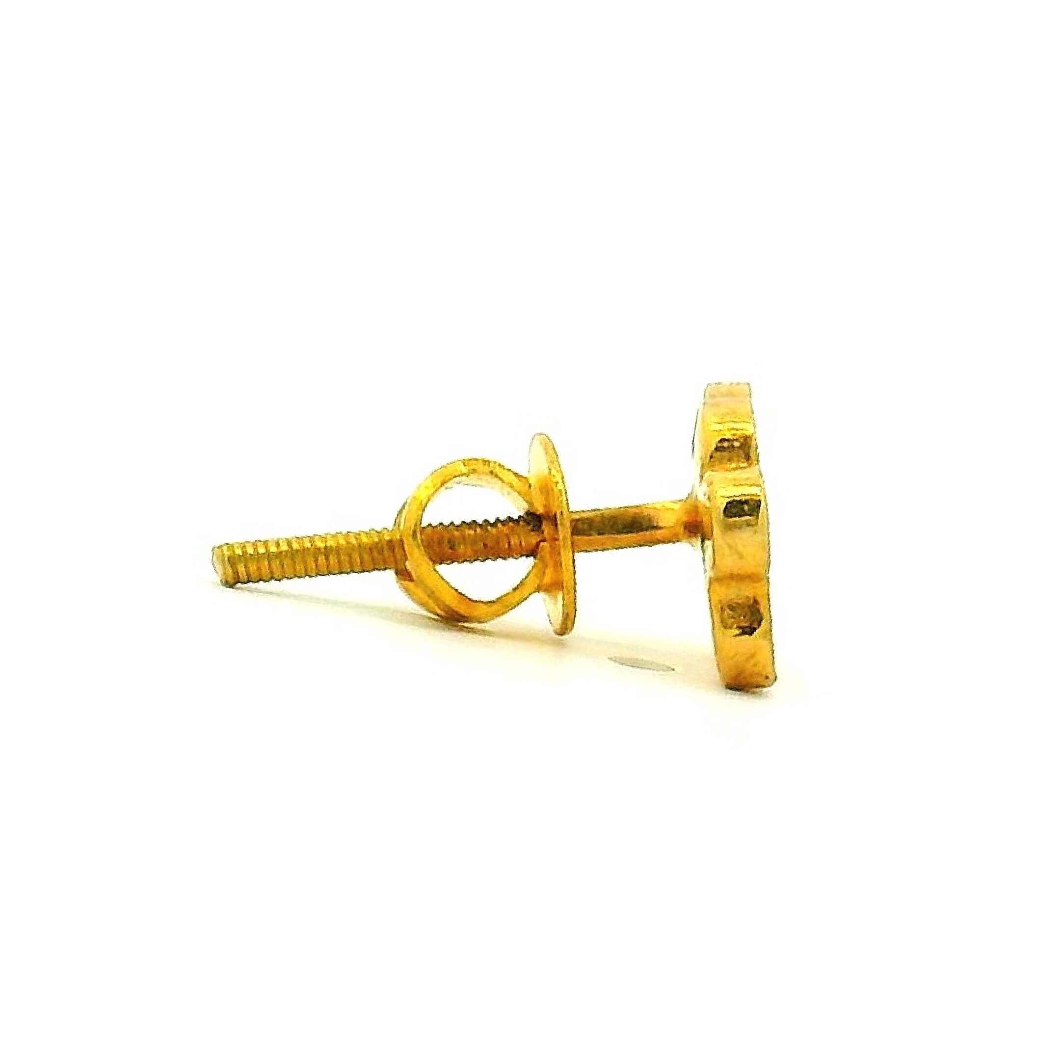 Adorable Tortoise 18K Gold Earrings for Kids