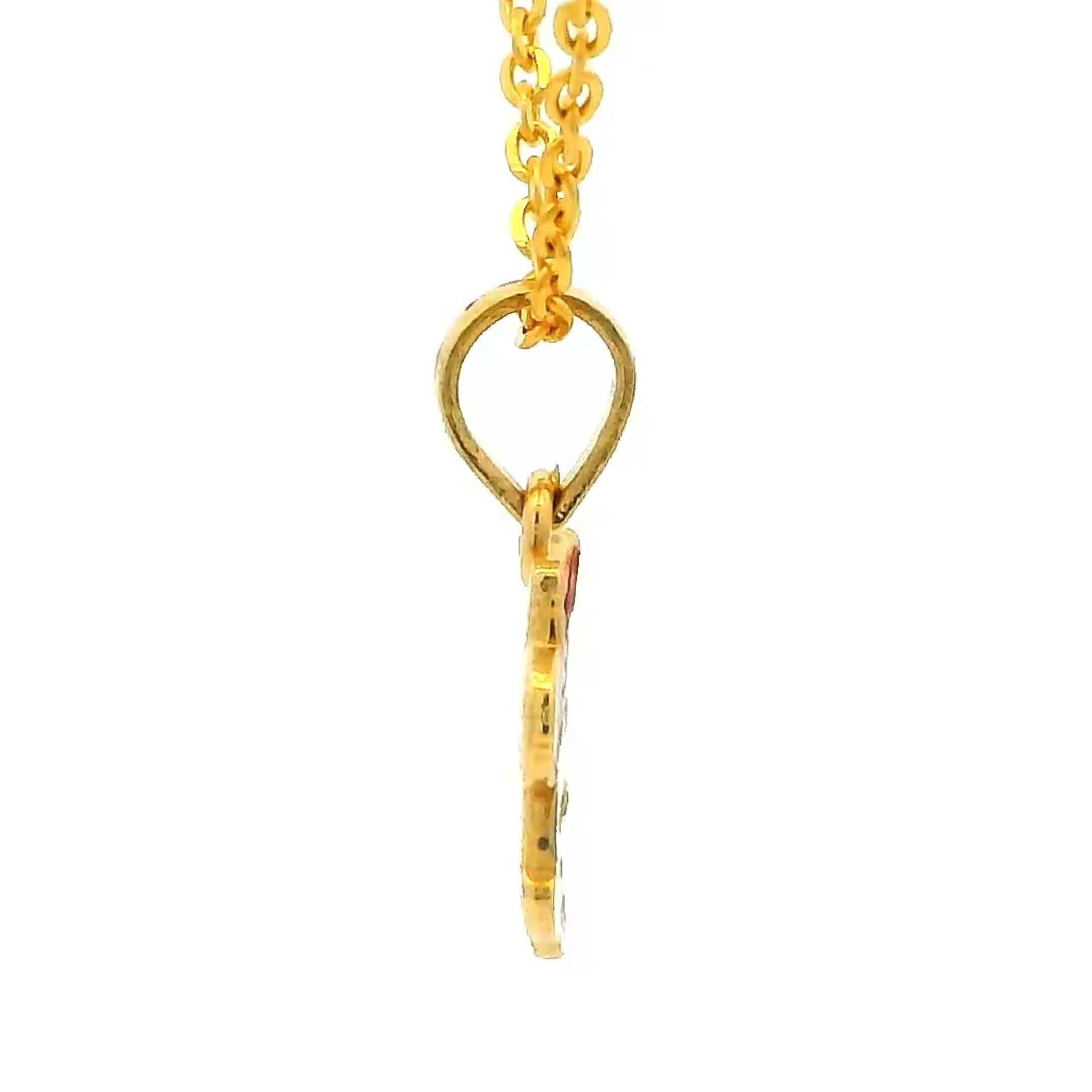 Merry Minnie Mouse 18K Kids Gold Locket