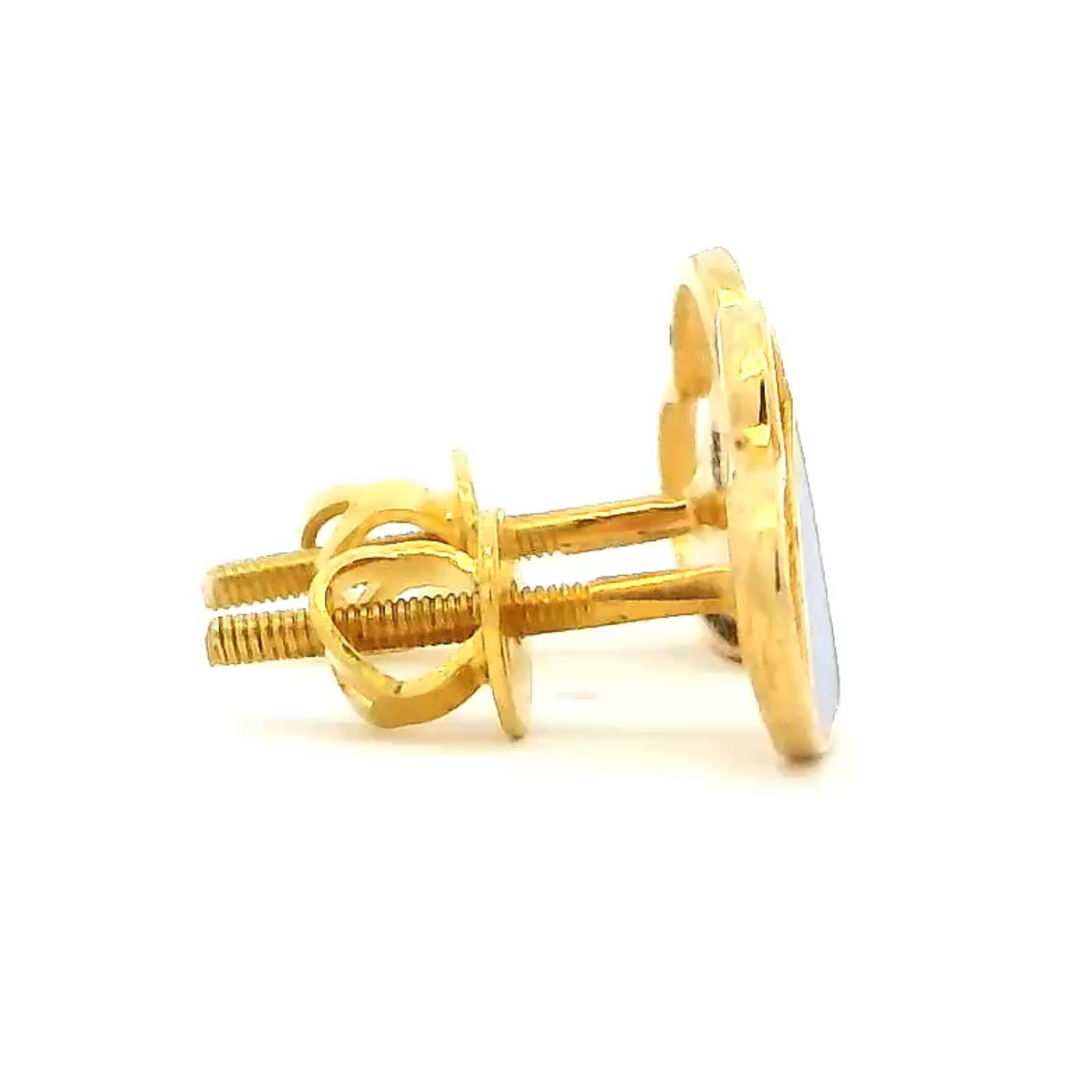 Arctic Cupid  18K Gold Earrings for Kids