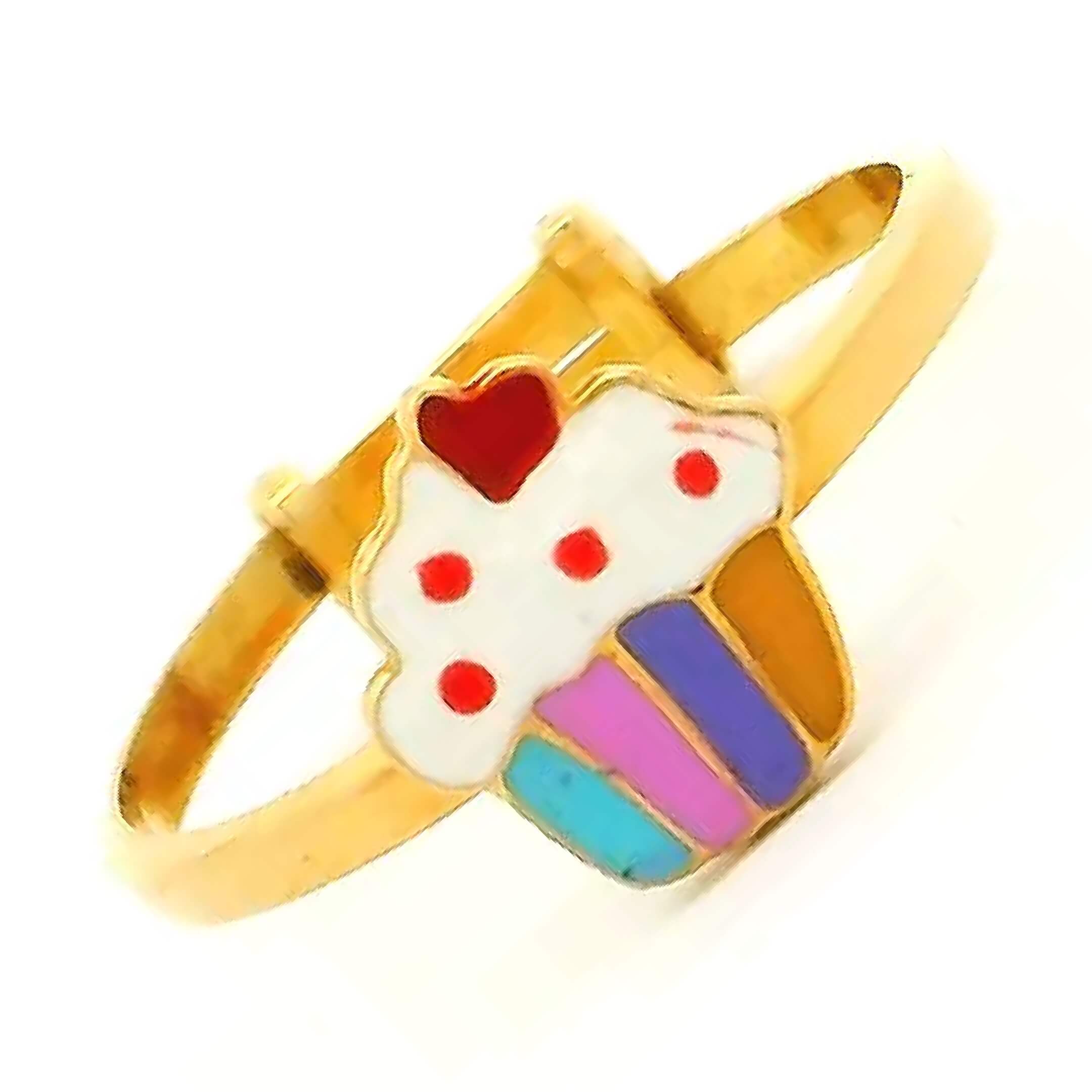 Tasty Cupcake Gold Kids Ring