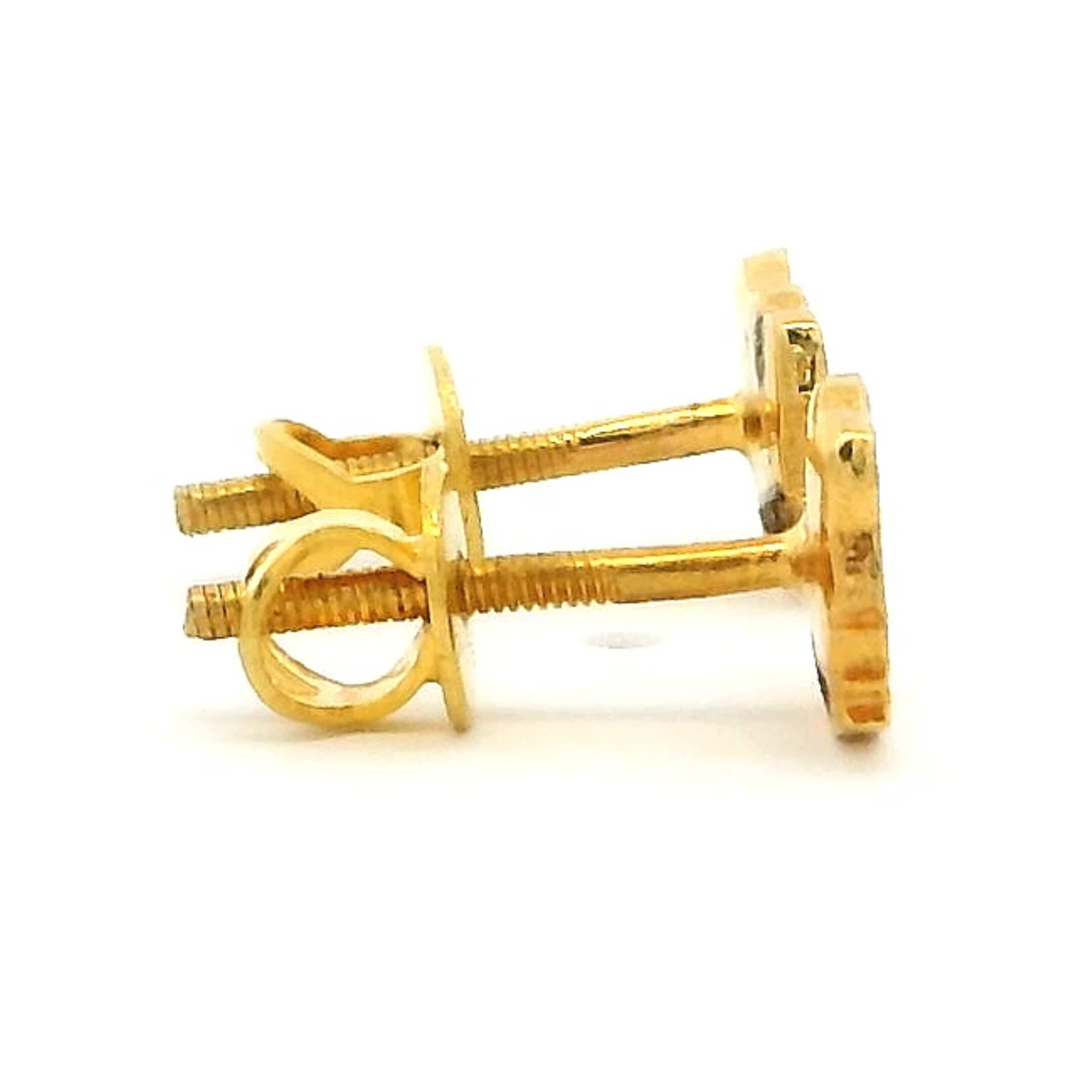 Cute Hello Kitty 18K Gold Earrings for Kids