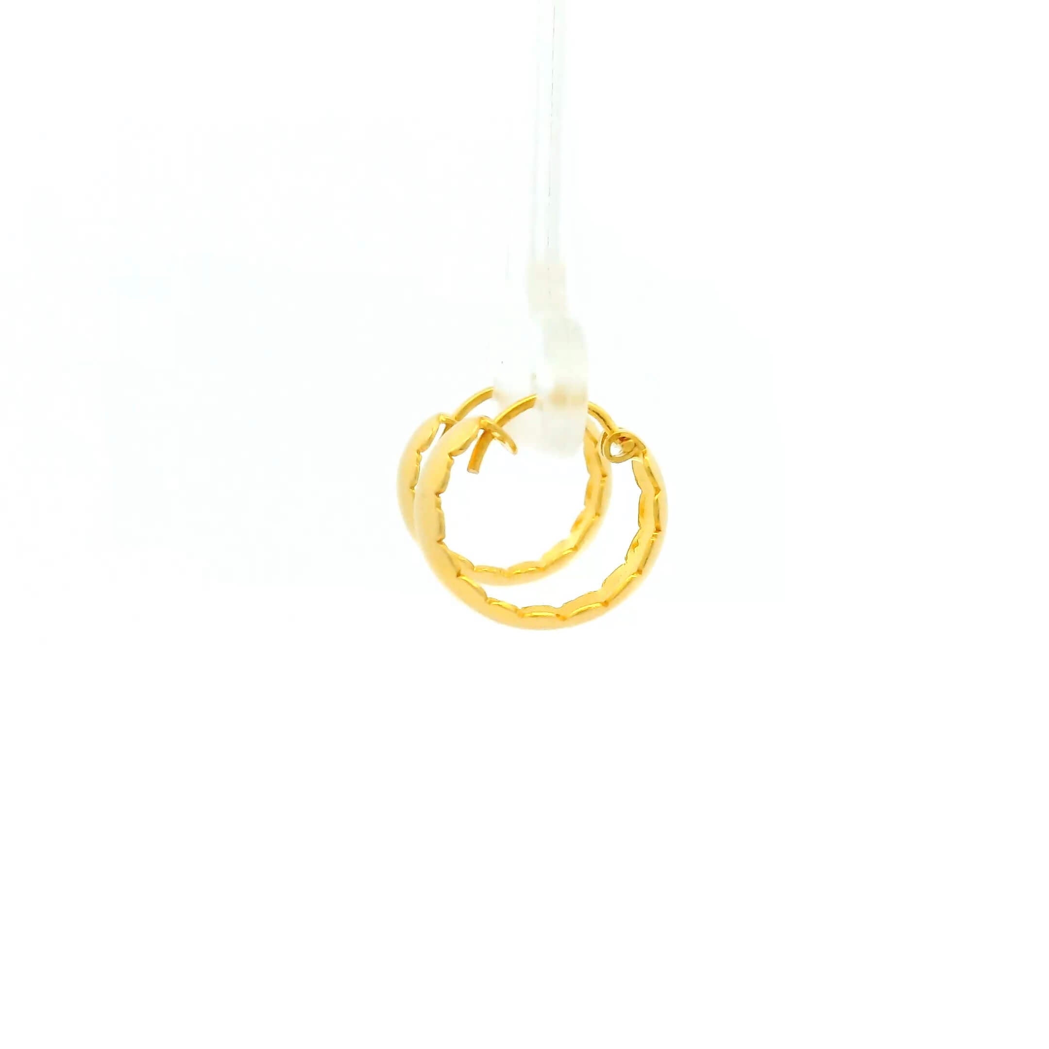 Simple Shine Gold Earrings for Kids
