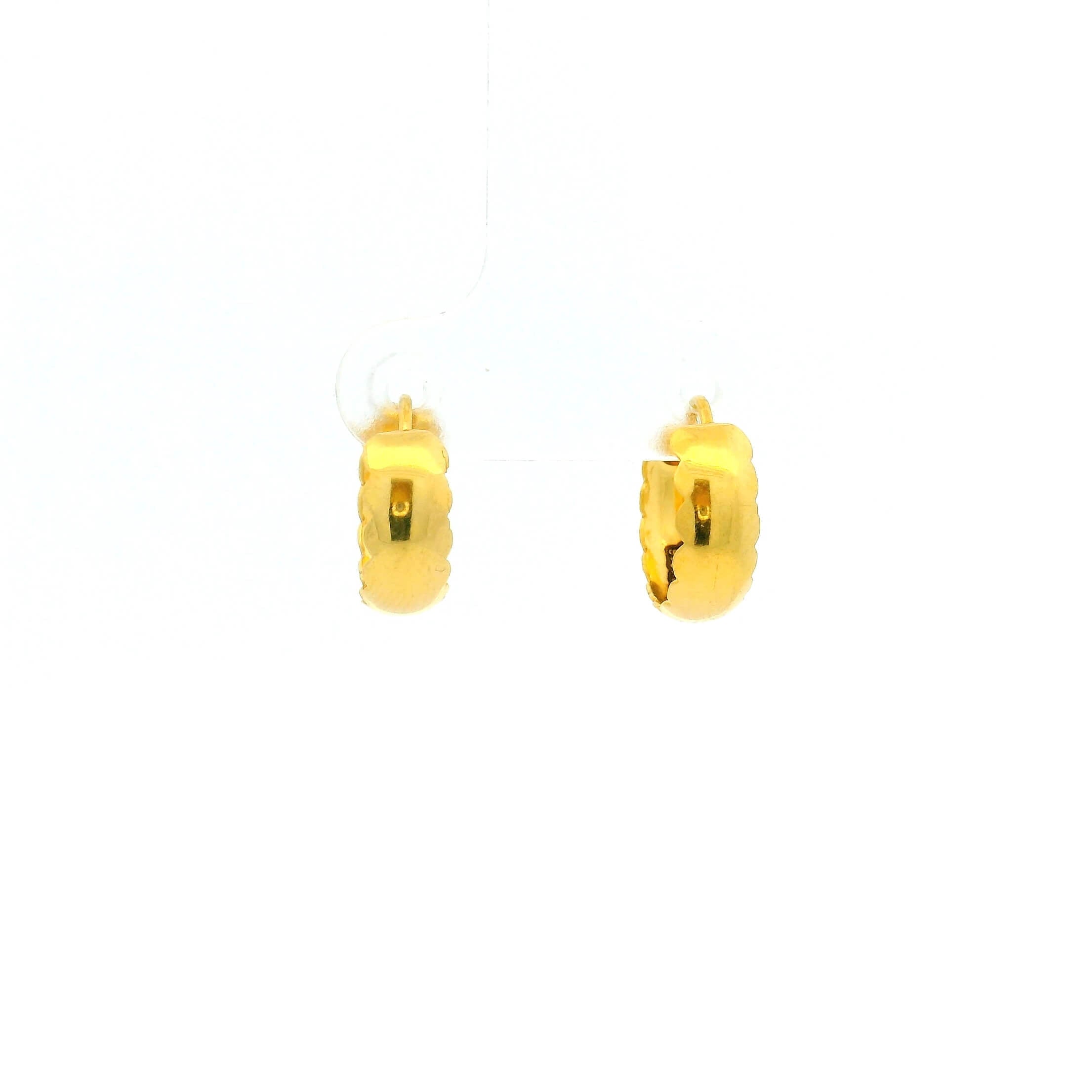 Simple Shine Gold Earrings for Kids
