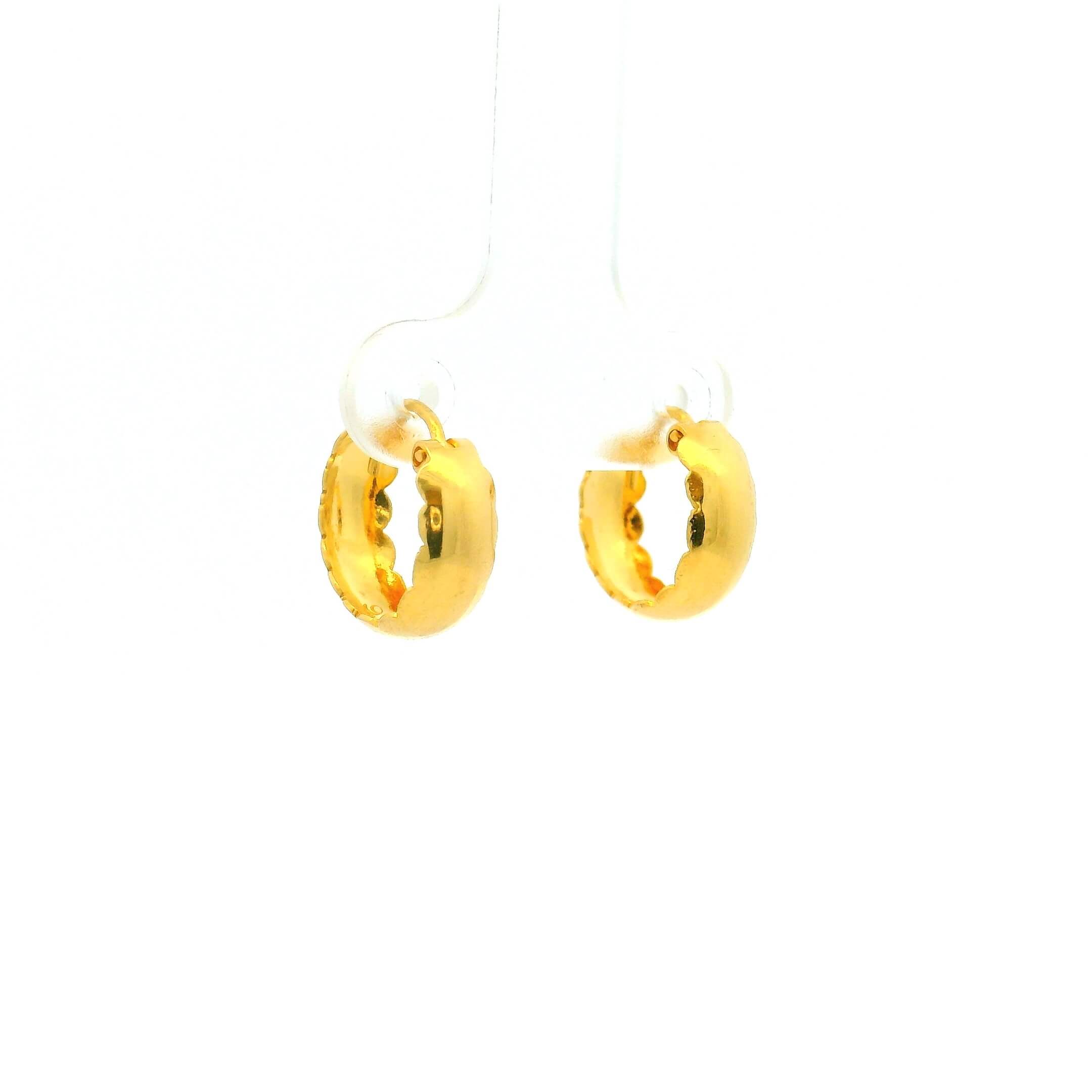 Simple Shine Gold Earrings for Kids