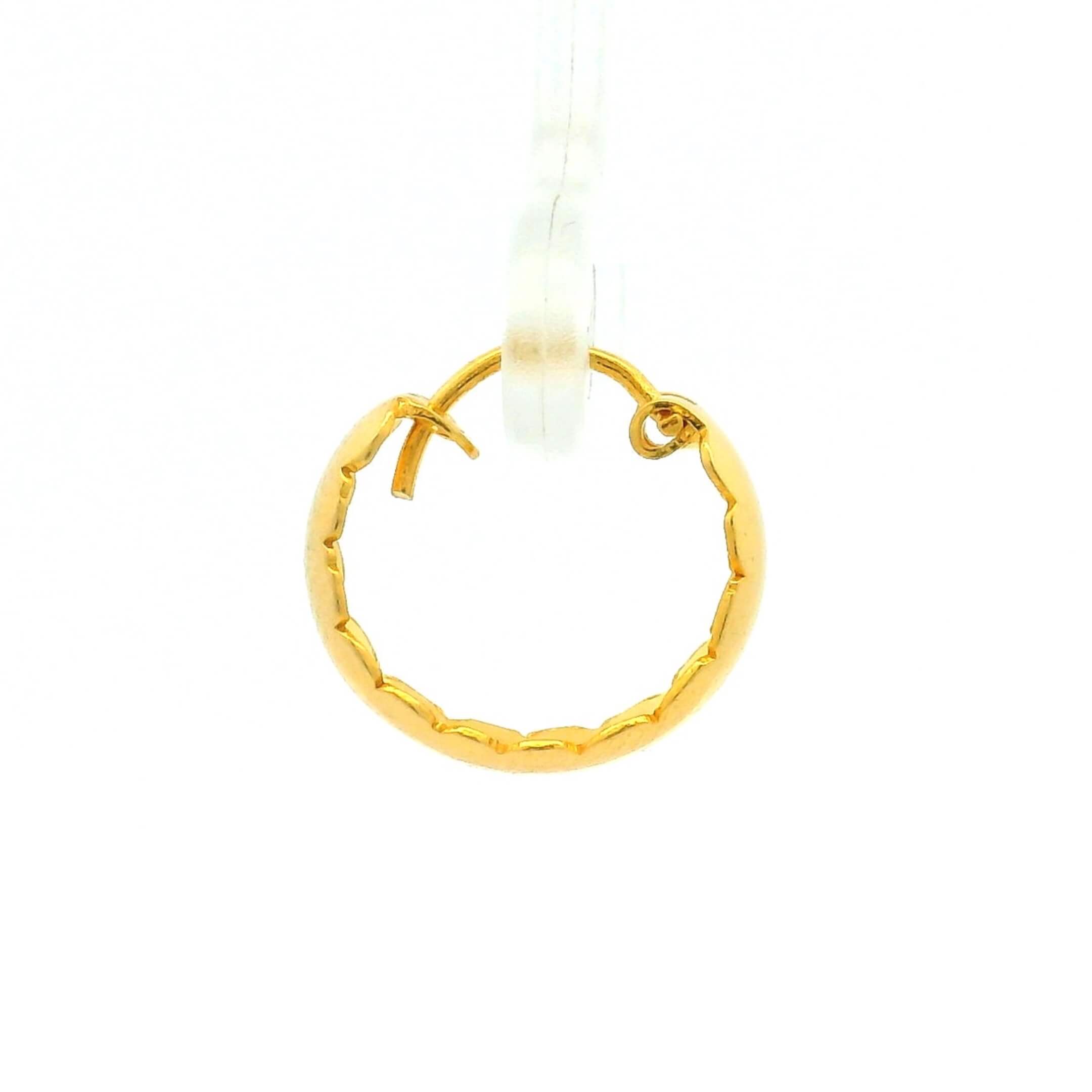Simple Shine Gold Earrings for Kids
