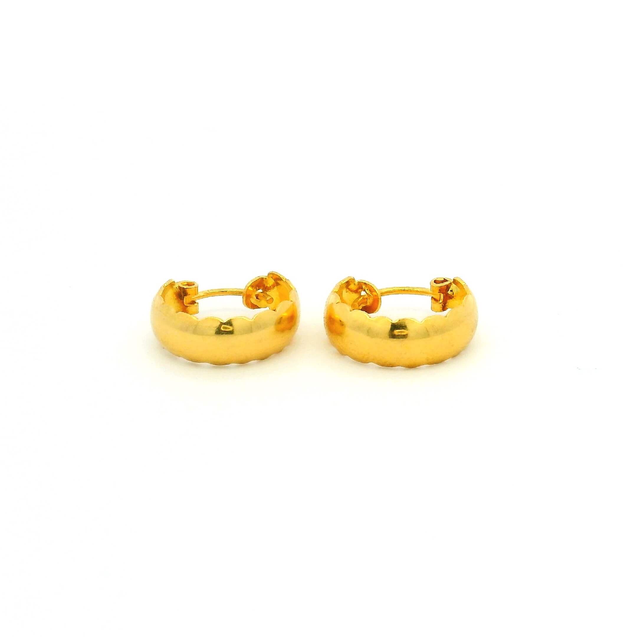 Simple Shine Gold Earrings for Kids