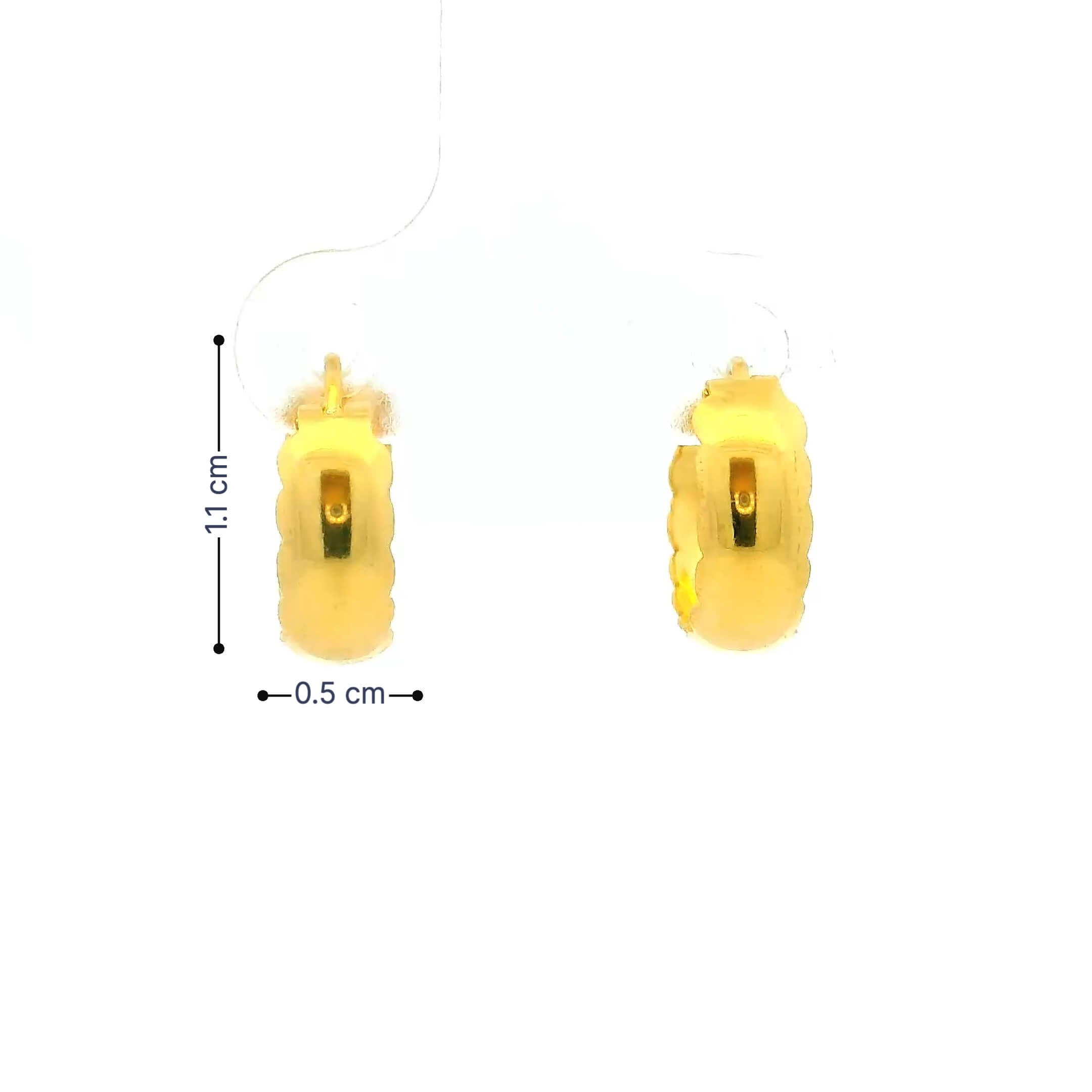 Simple Shine Gold Earrings for Kids