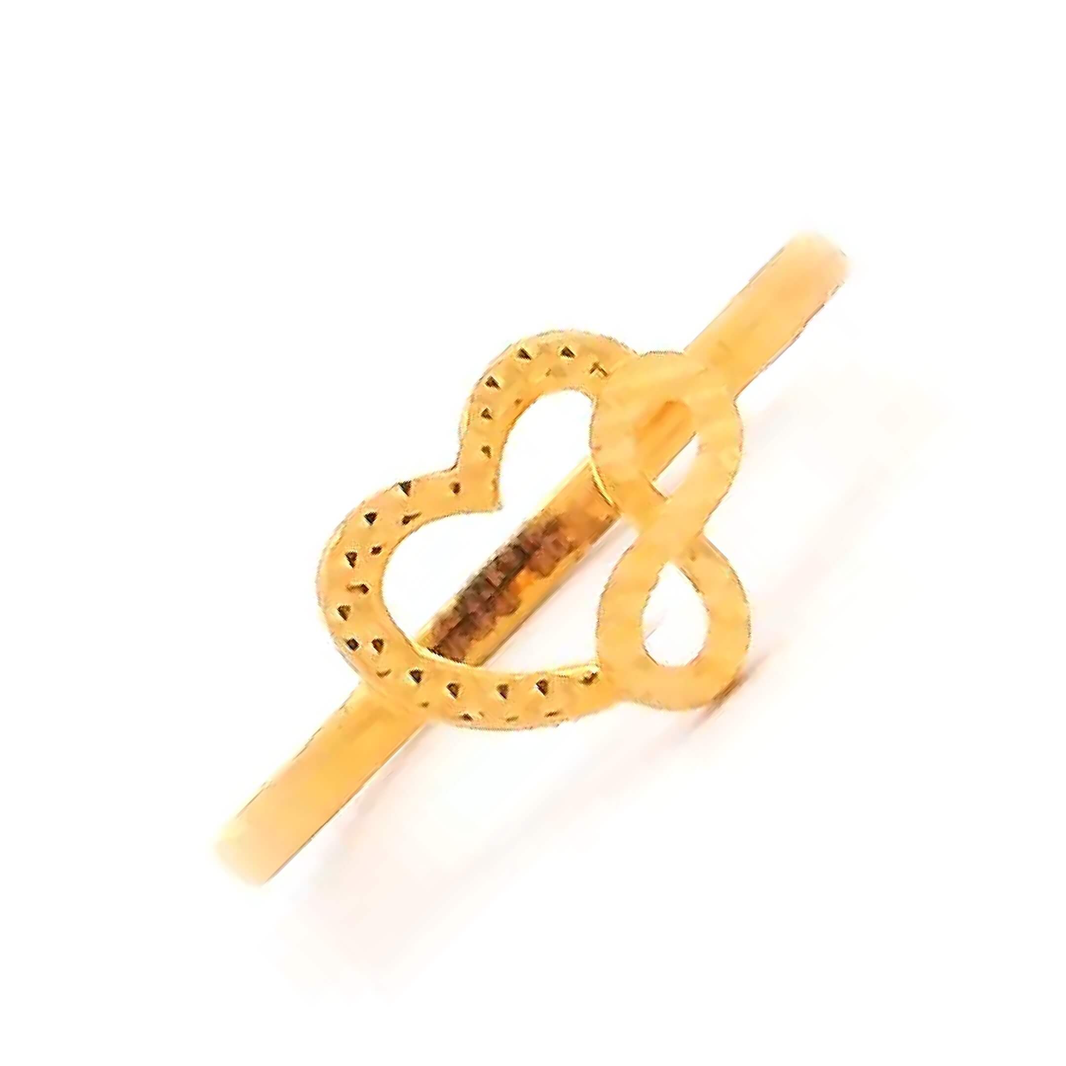 Petite Heart Gold Kids Ring