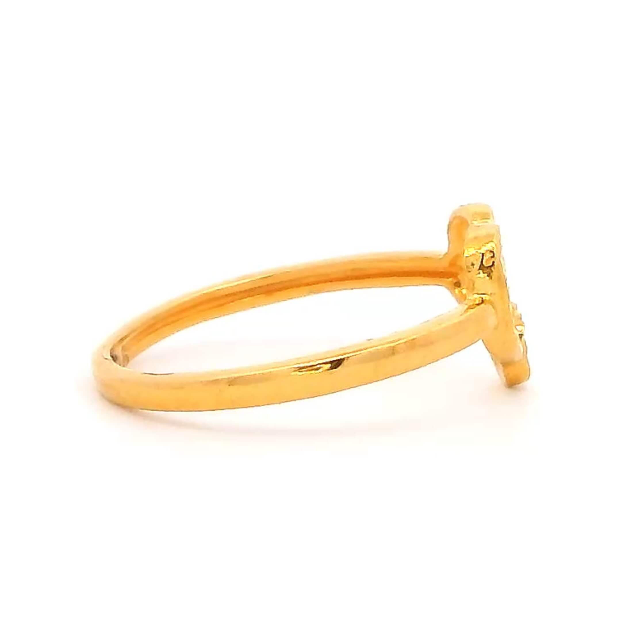 Petite Heart Gold Kids Ring
