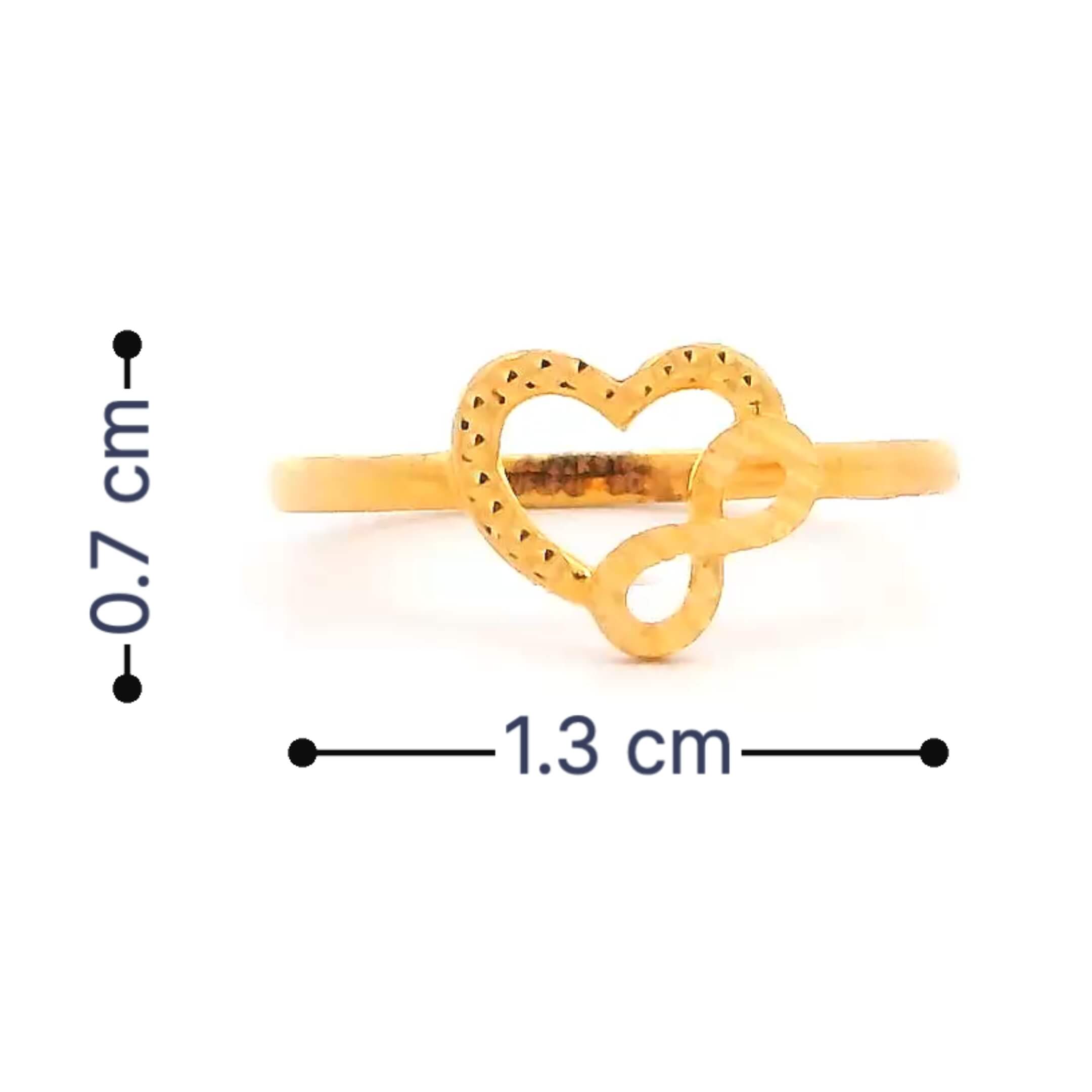 Petite Heart Gold Kids Ring