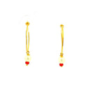 Sleek Cute 22K Gold Earrings for Kids