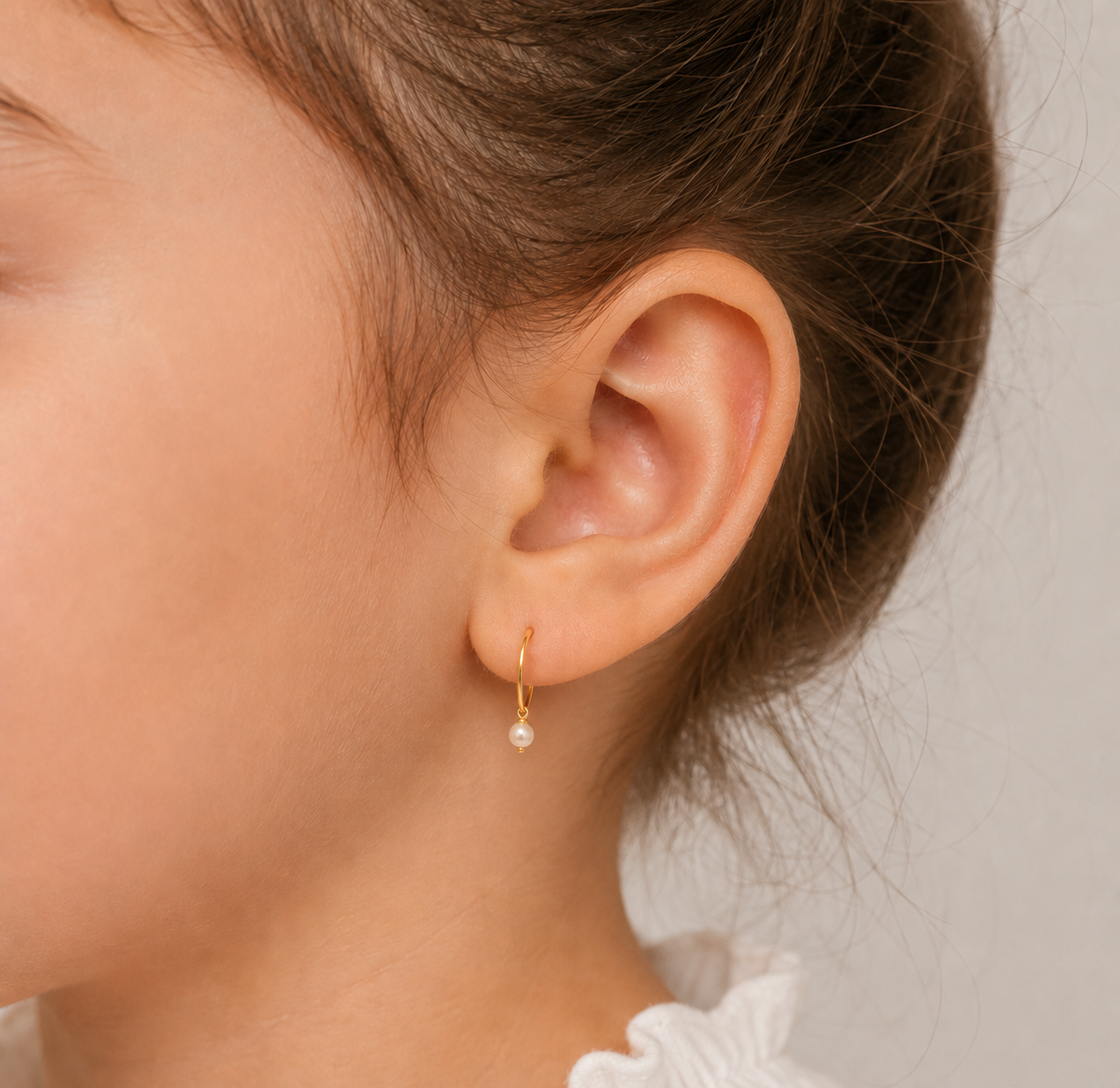 Featherlight Gold Hoops for Kids