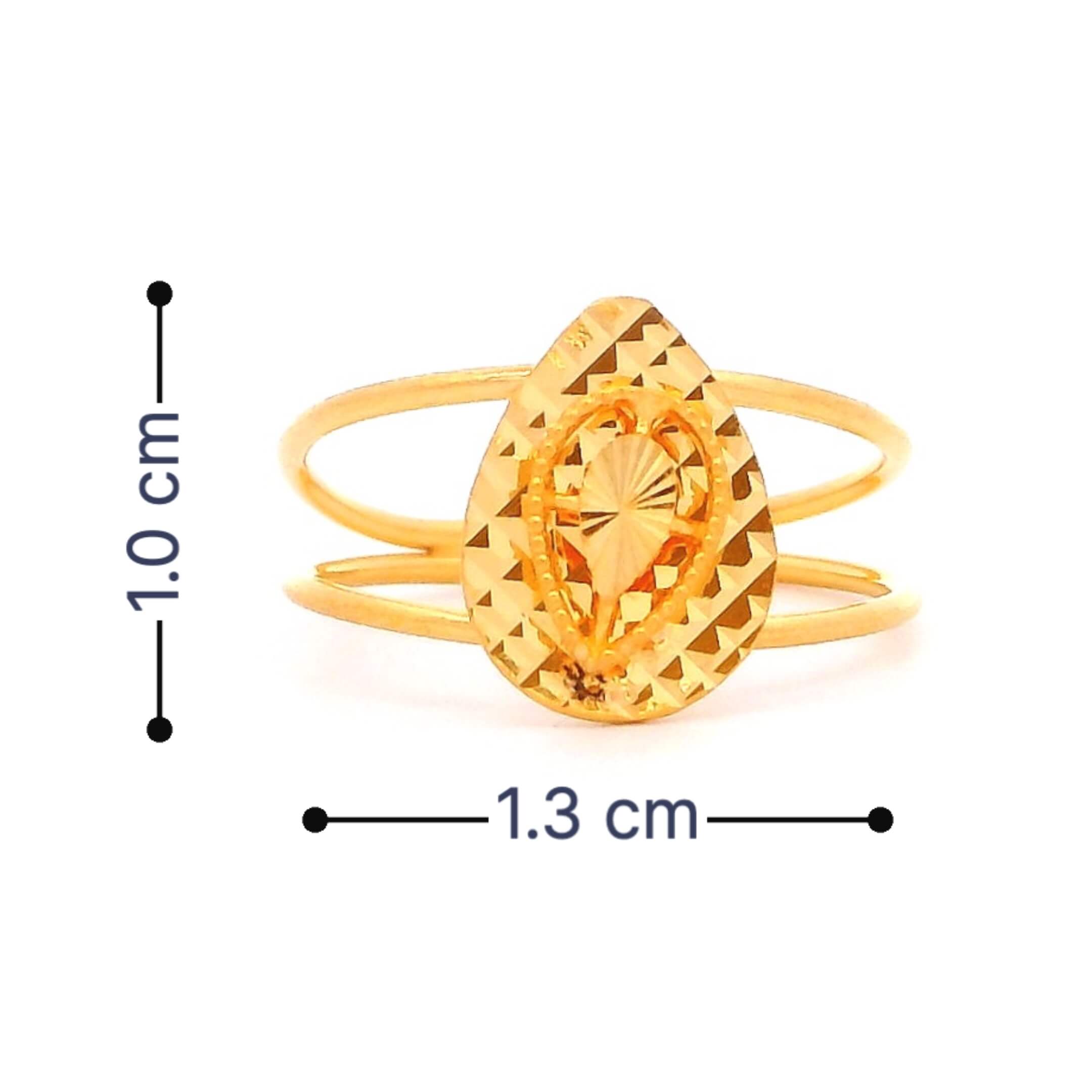Pretty Paisley Gold Kids Ring