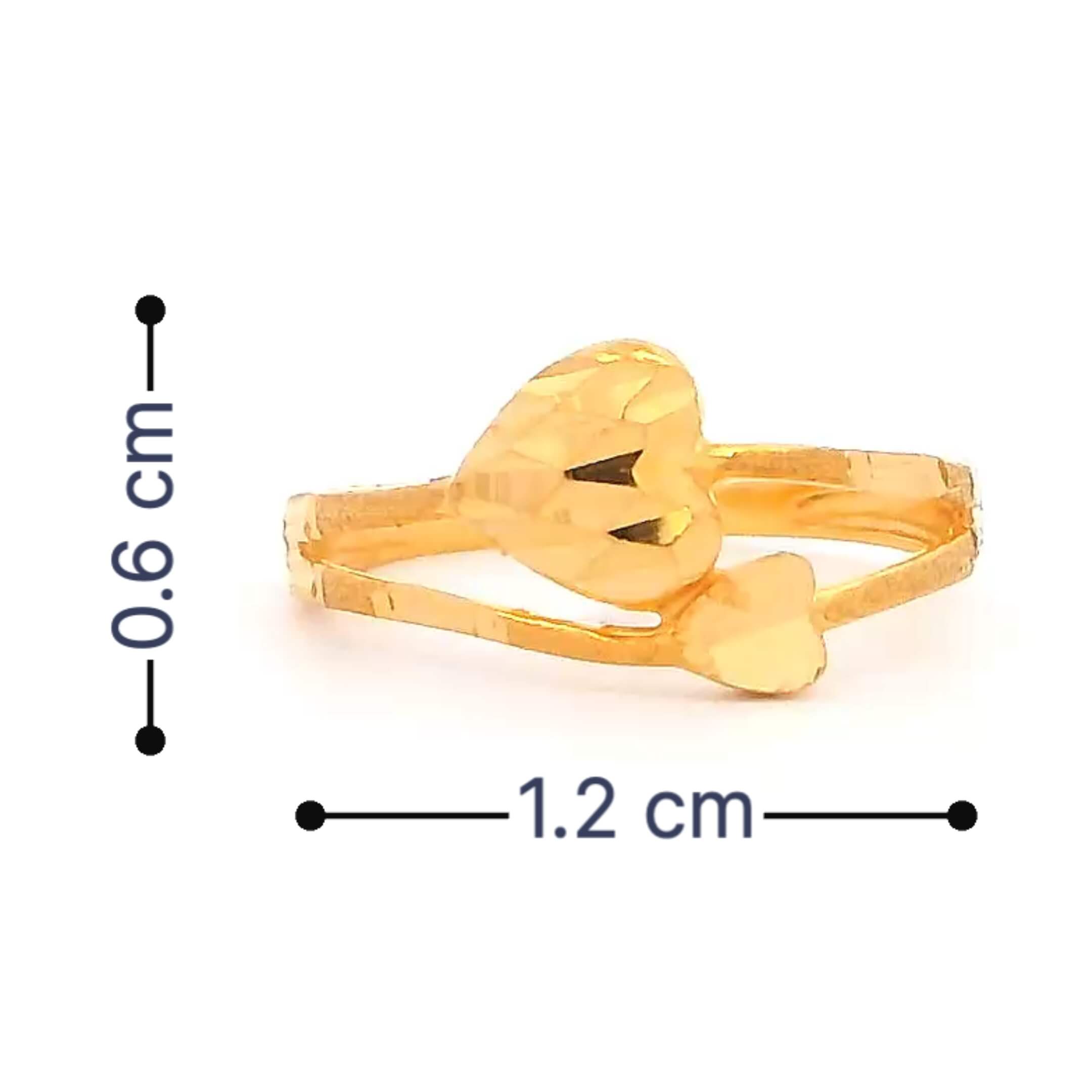 Lil' Hearts Gold Kids Ring