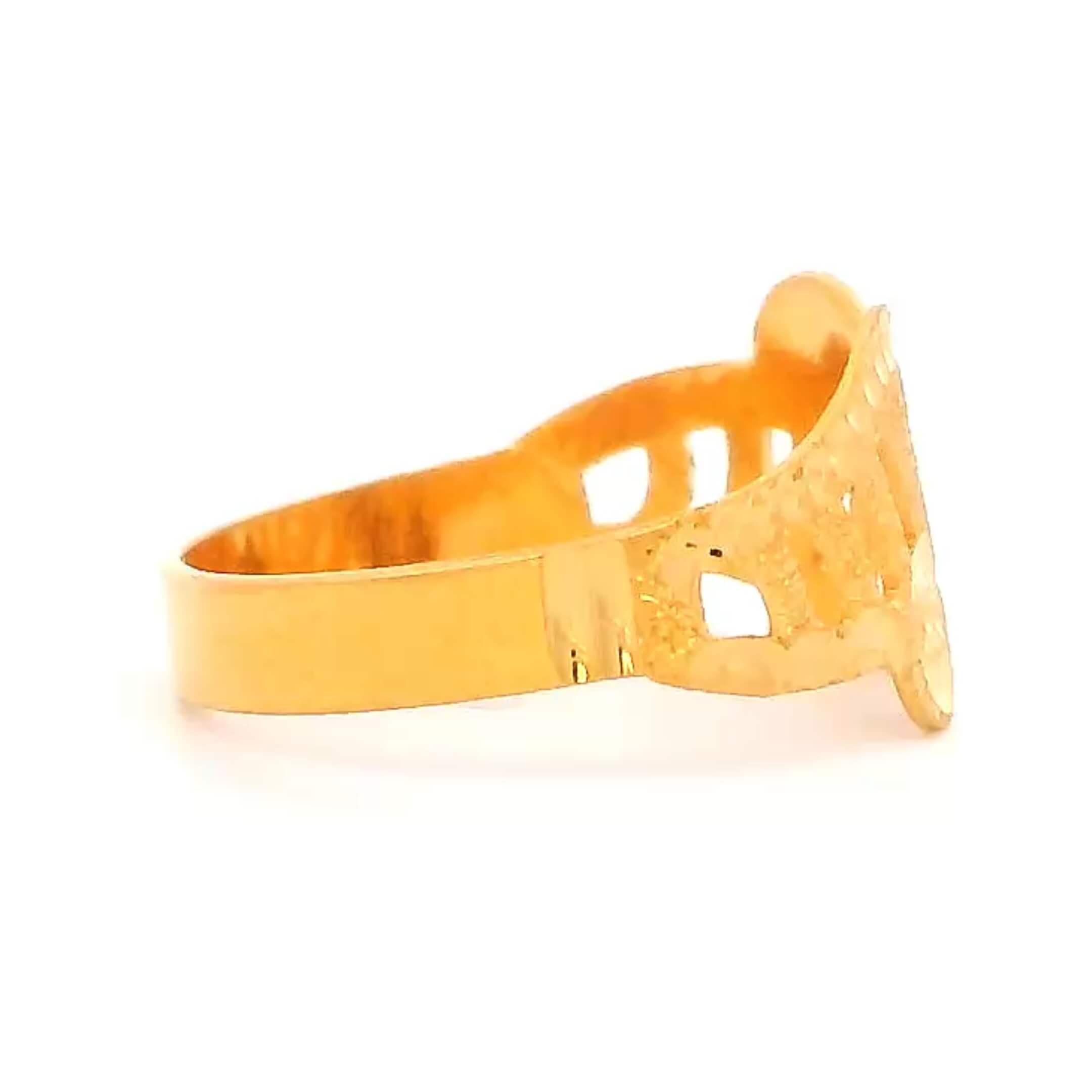 CrissCross Glow Gold Kids Ring