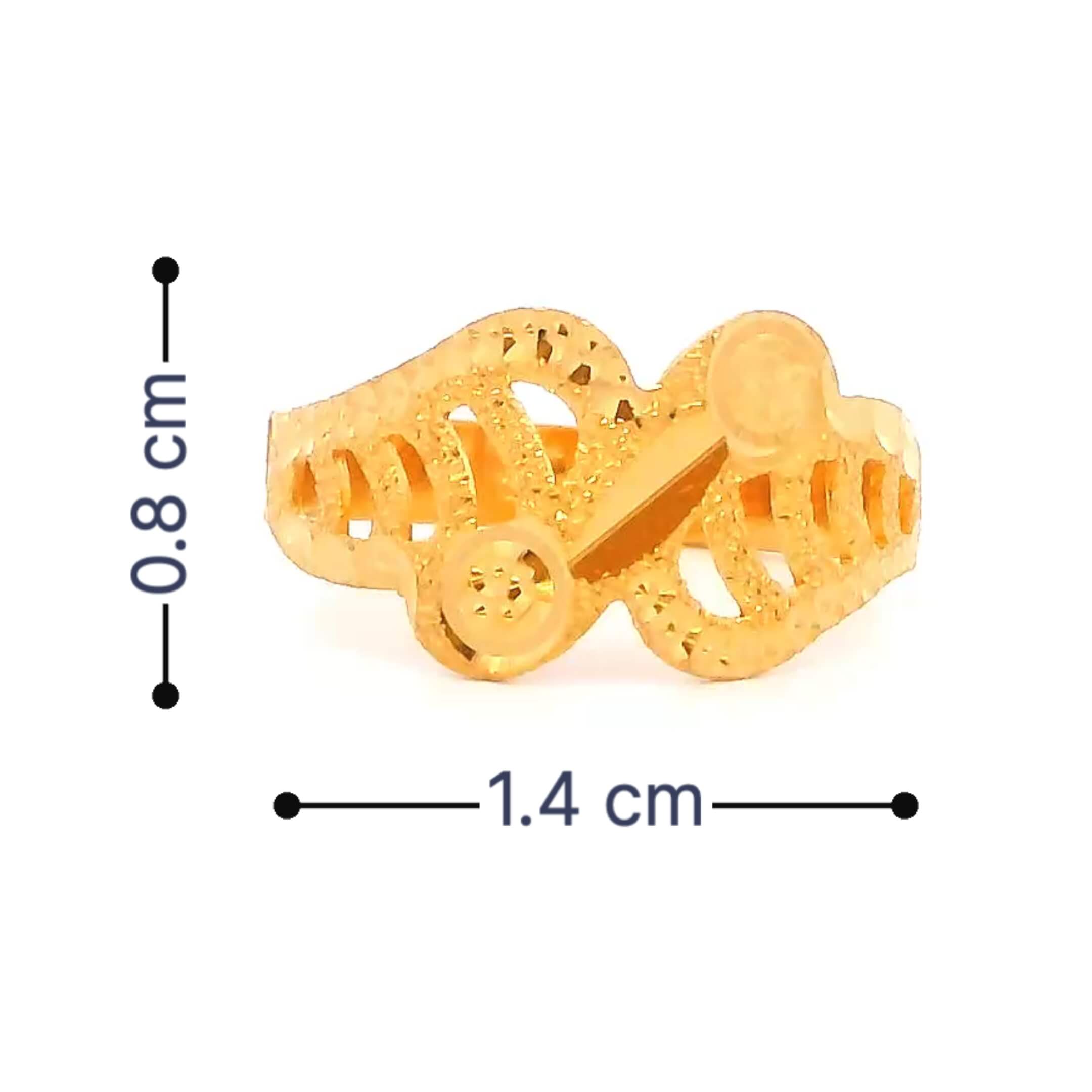 CrissCross Glow Gold Kids Ring