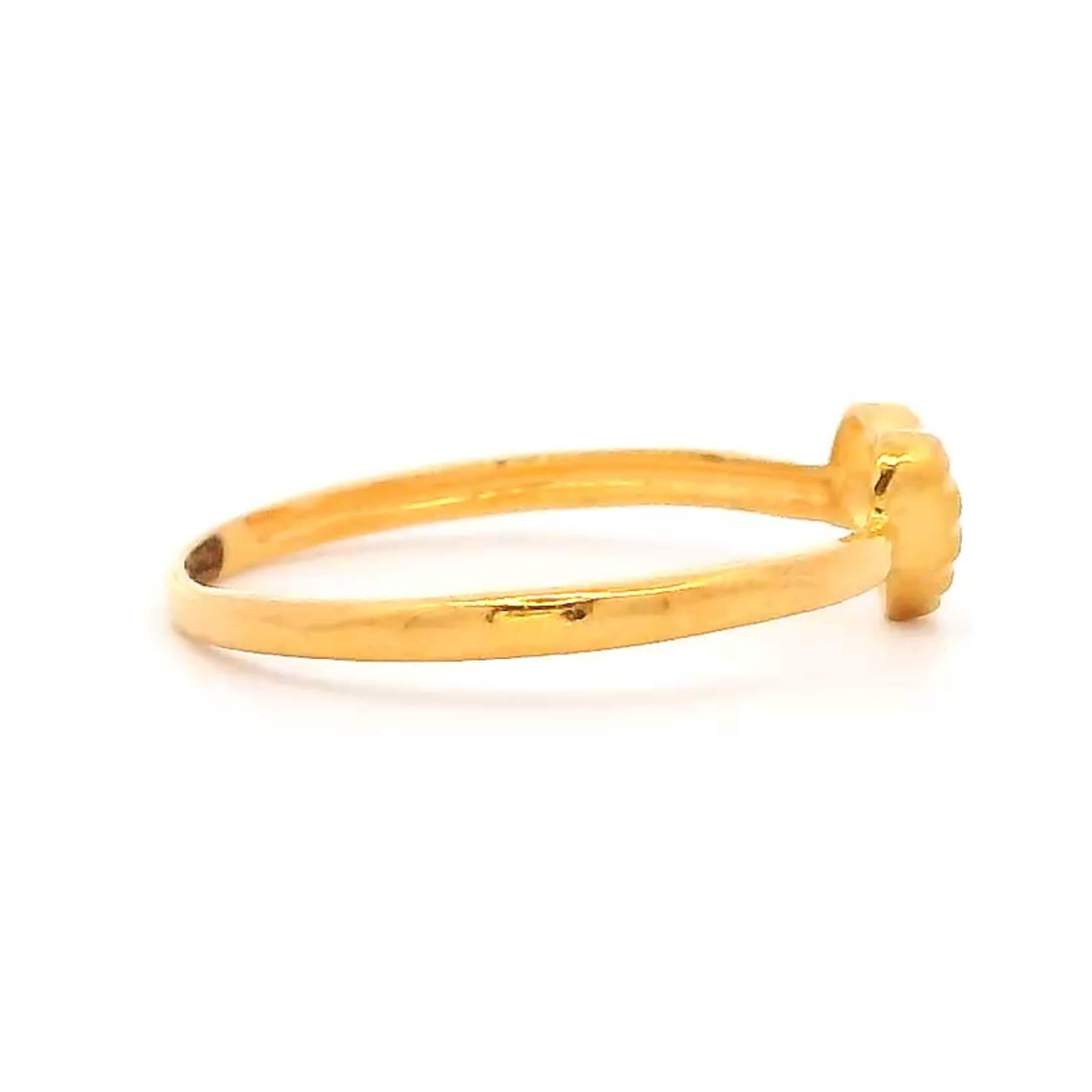 Petite Heart 22K Kids Gold Ring