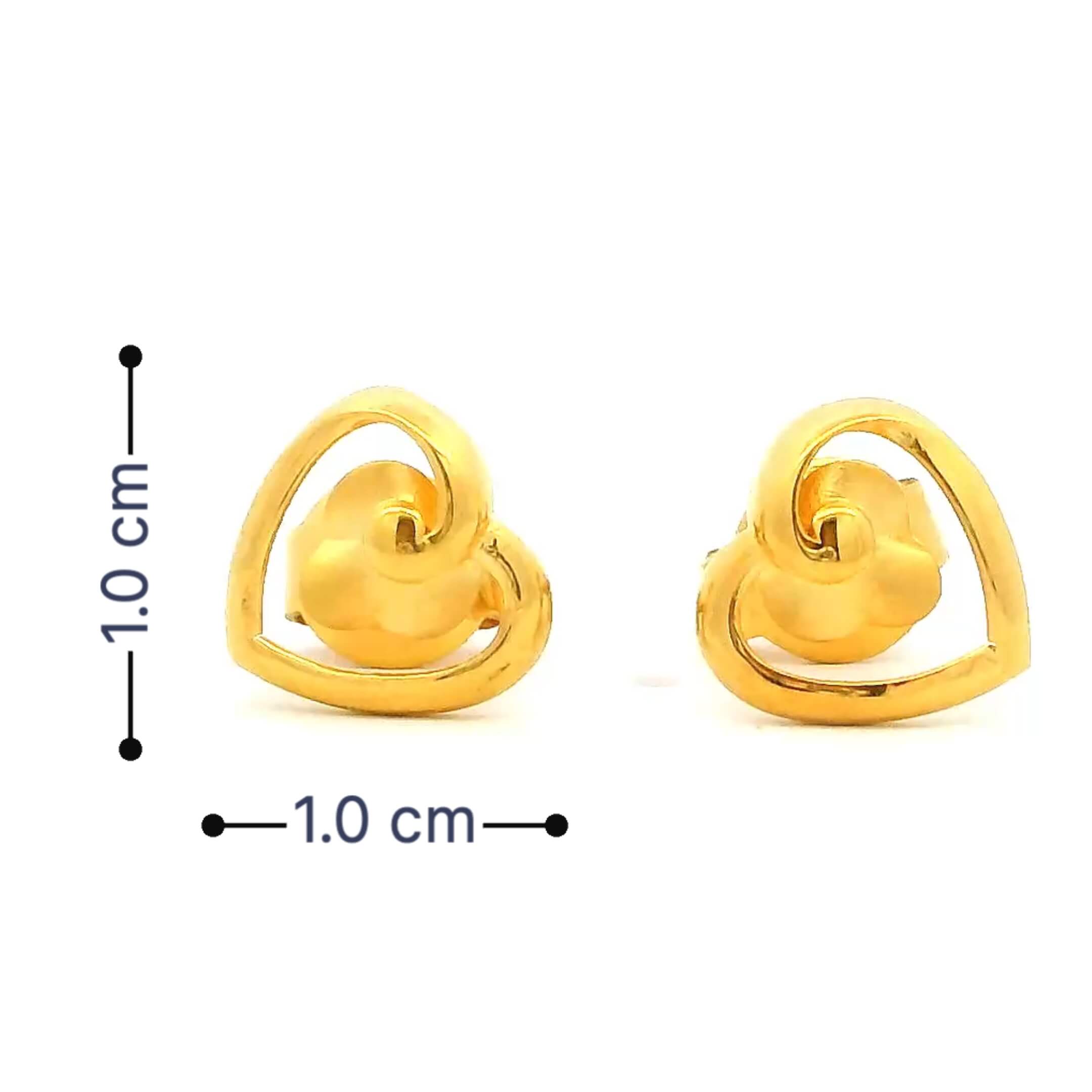 Mini Cupids 18K Gold Earrings for Kids