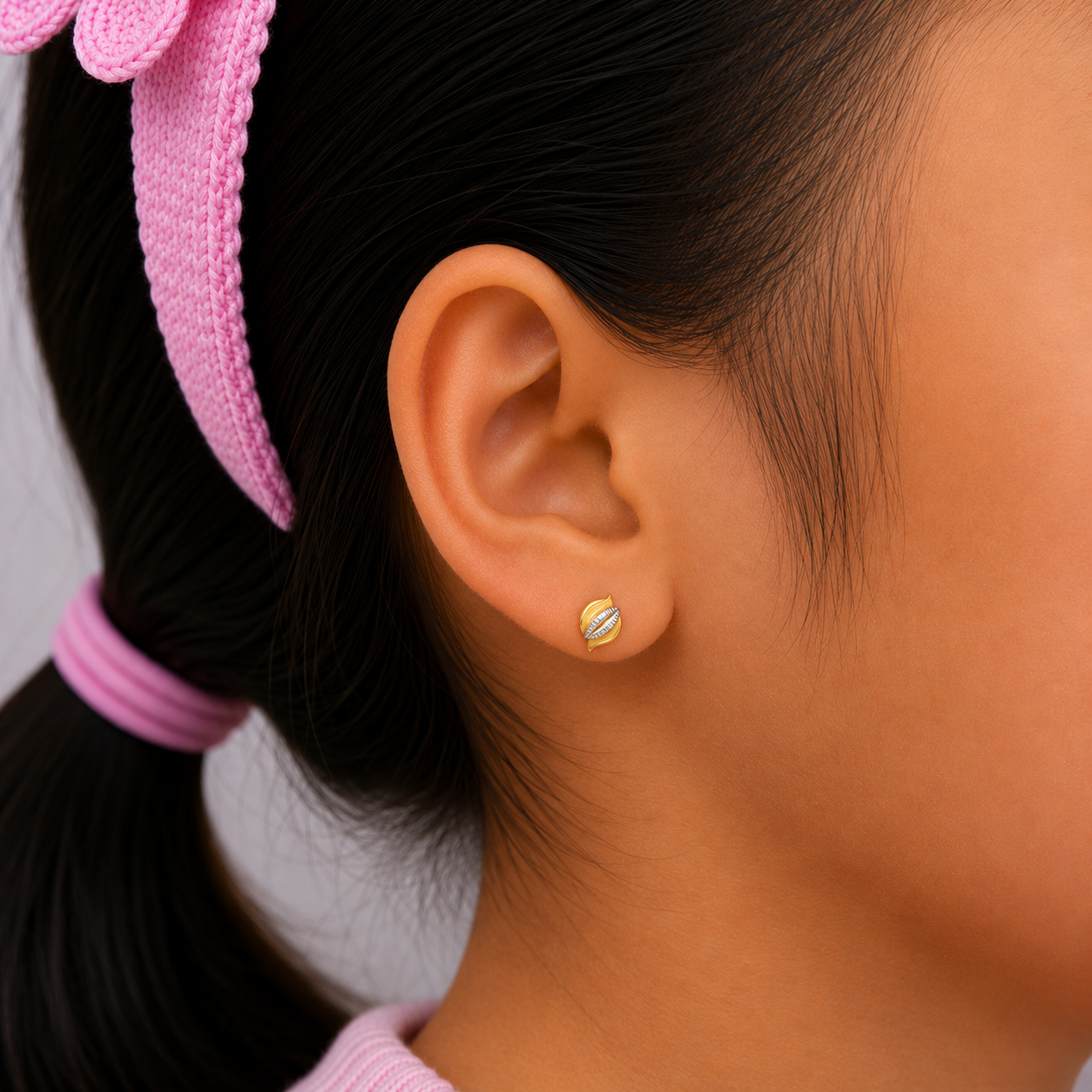 Mini Charm Gold Earrings for Kids