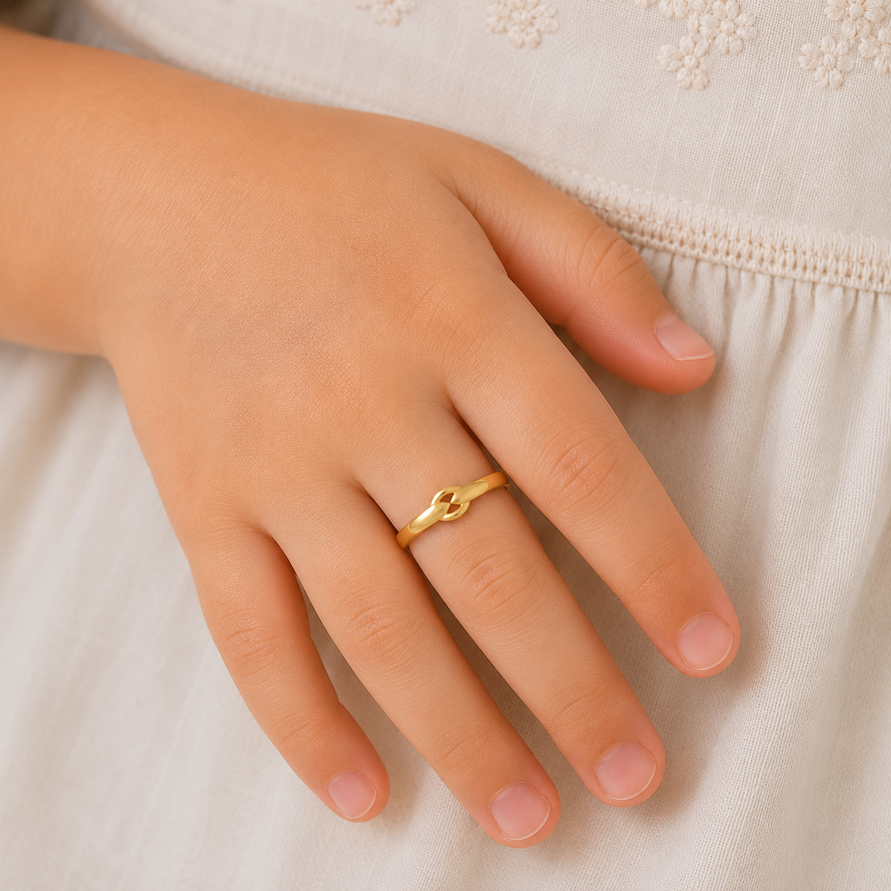 Facile Charming Gold Kids Ring