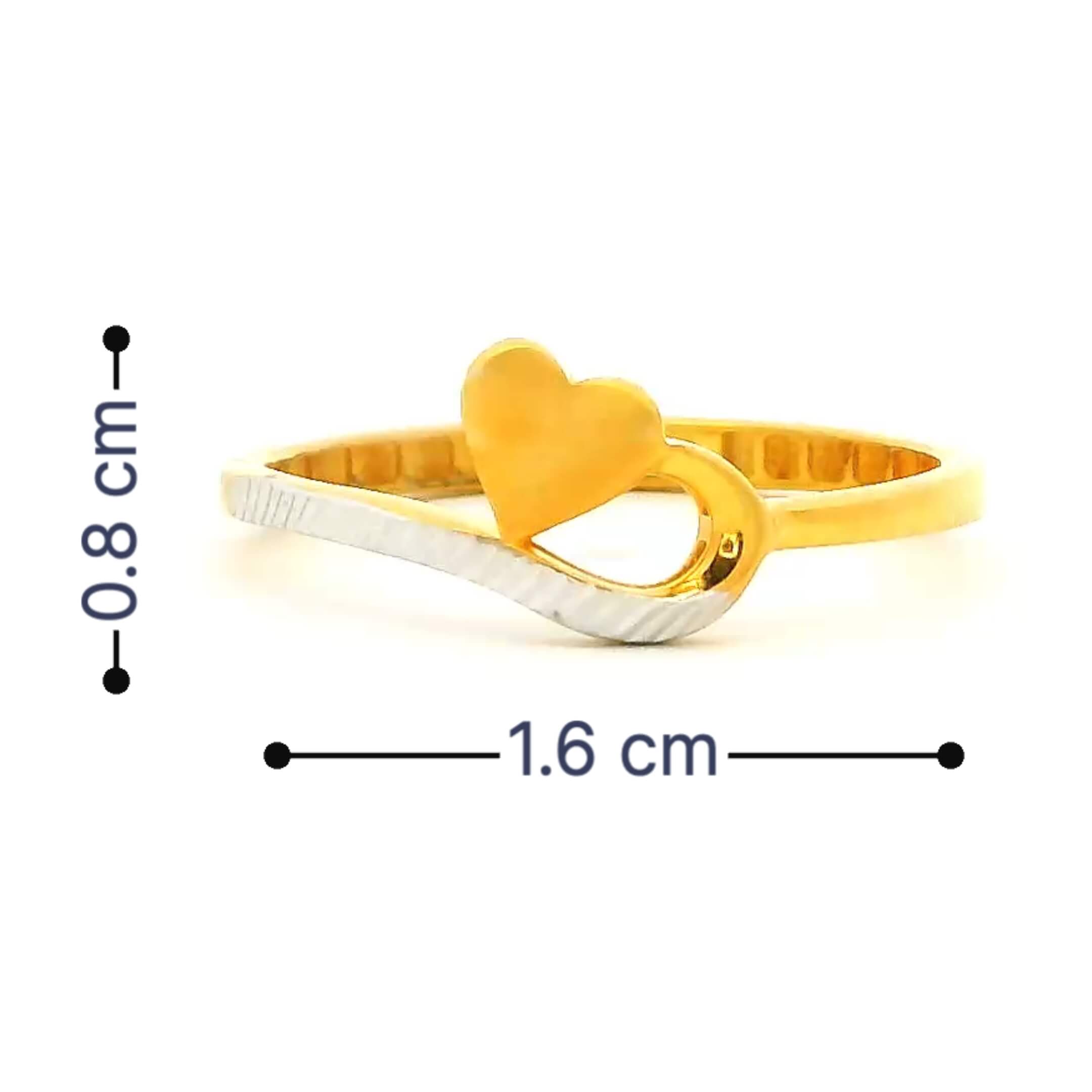 Lovely Heart Gold Kids Ring