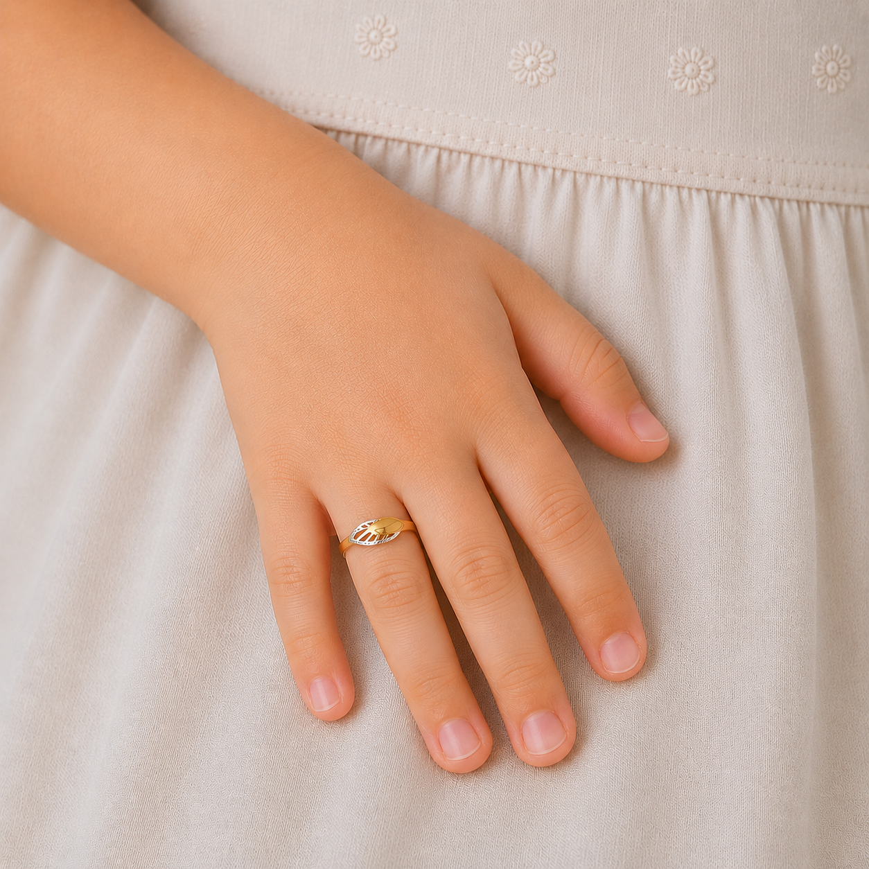 Fun Stylish Gold Kids Ring