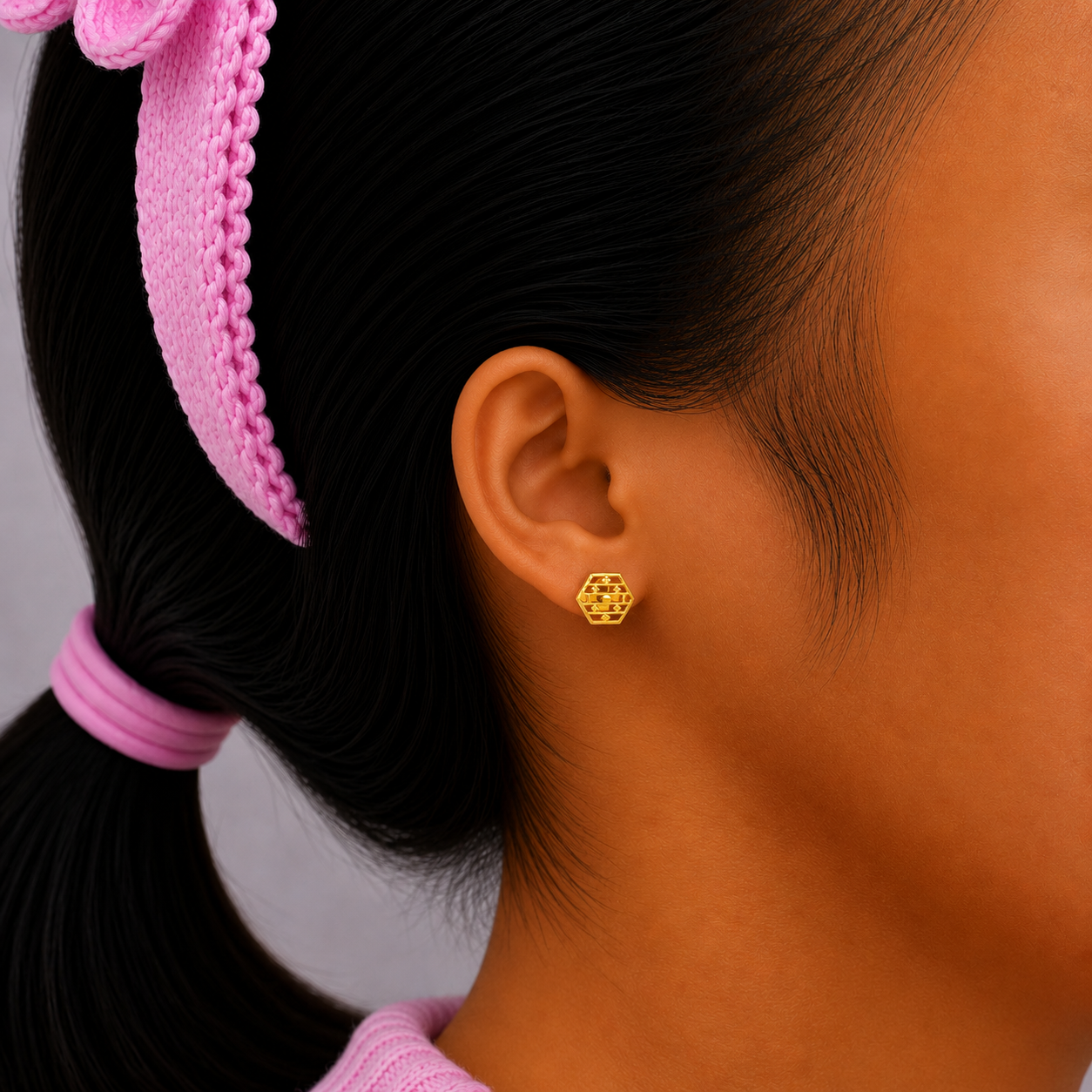Sweet Shine Gold Earrings for Kids