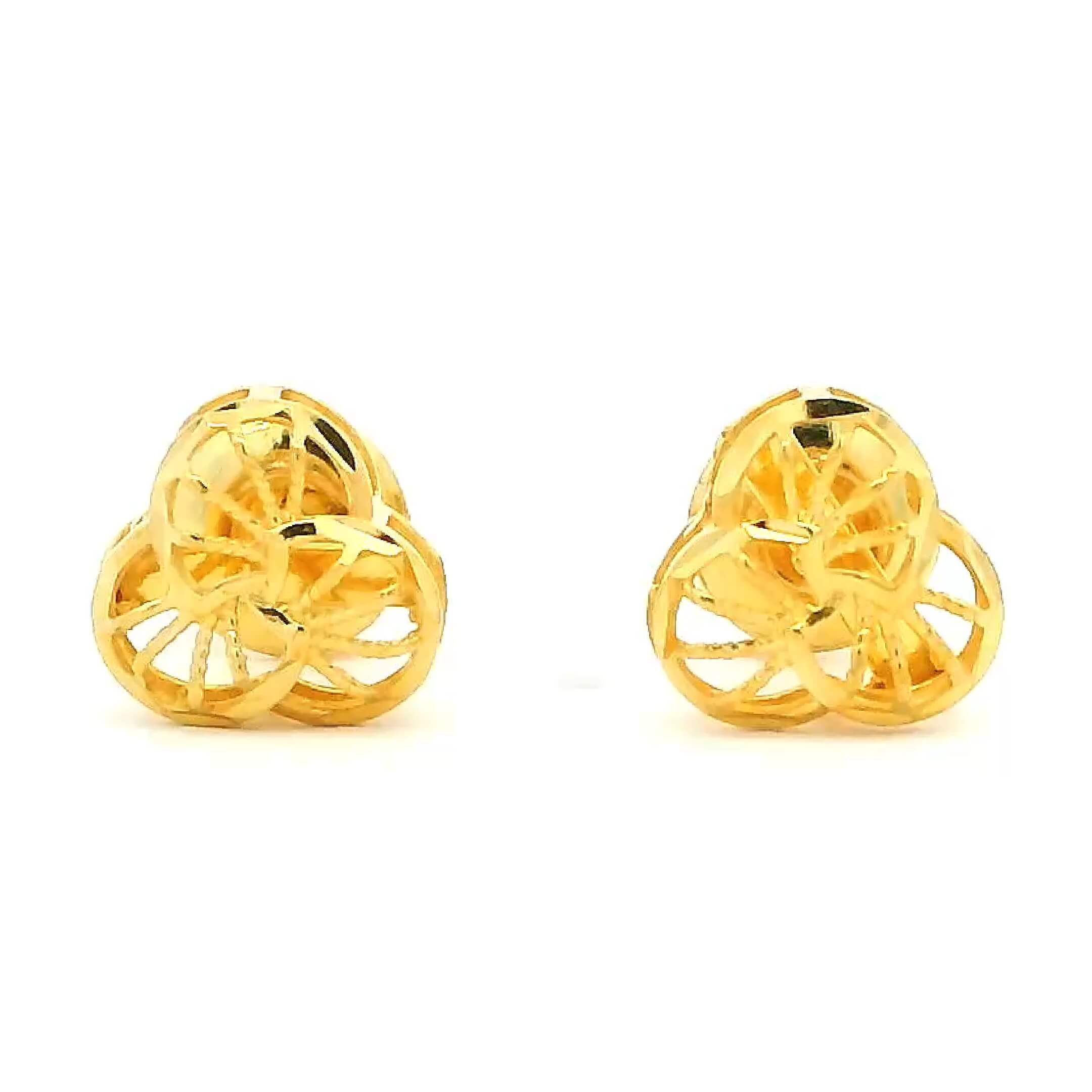 Sunny Bloom 18K Gold Earrings for Kids