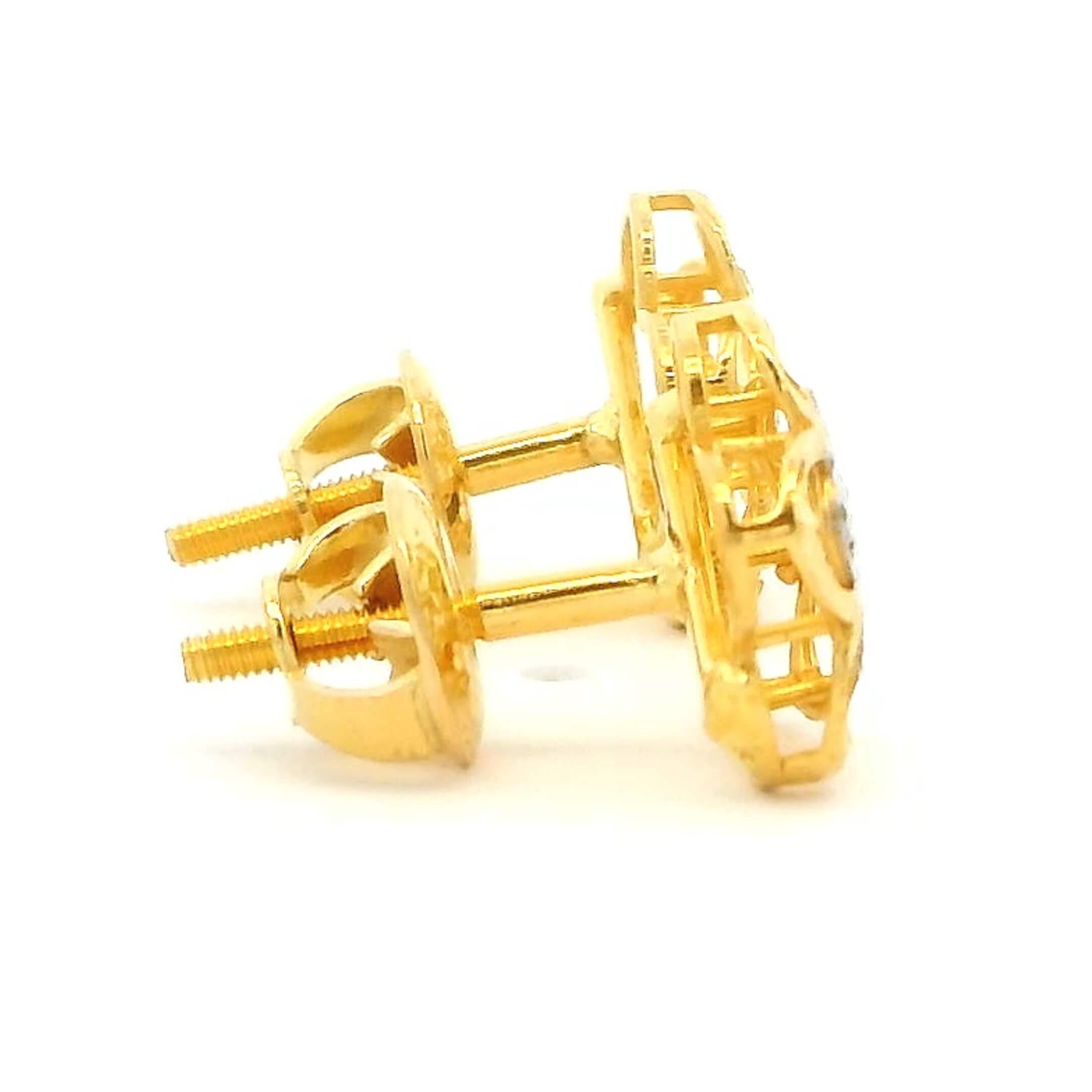 Daisy Shine 18K Gold Earrings for Kids