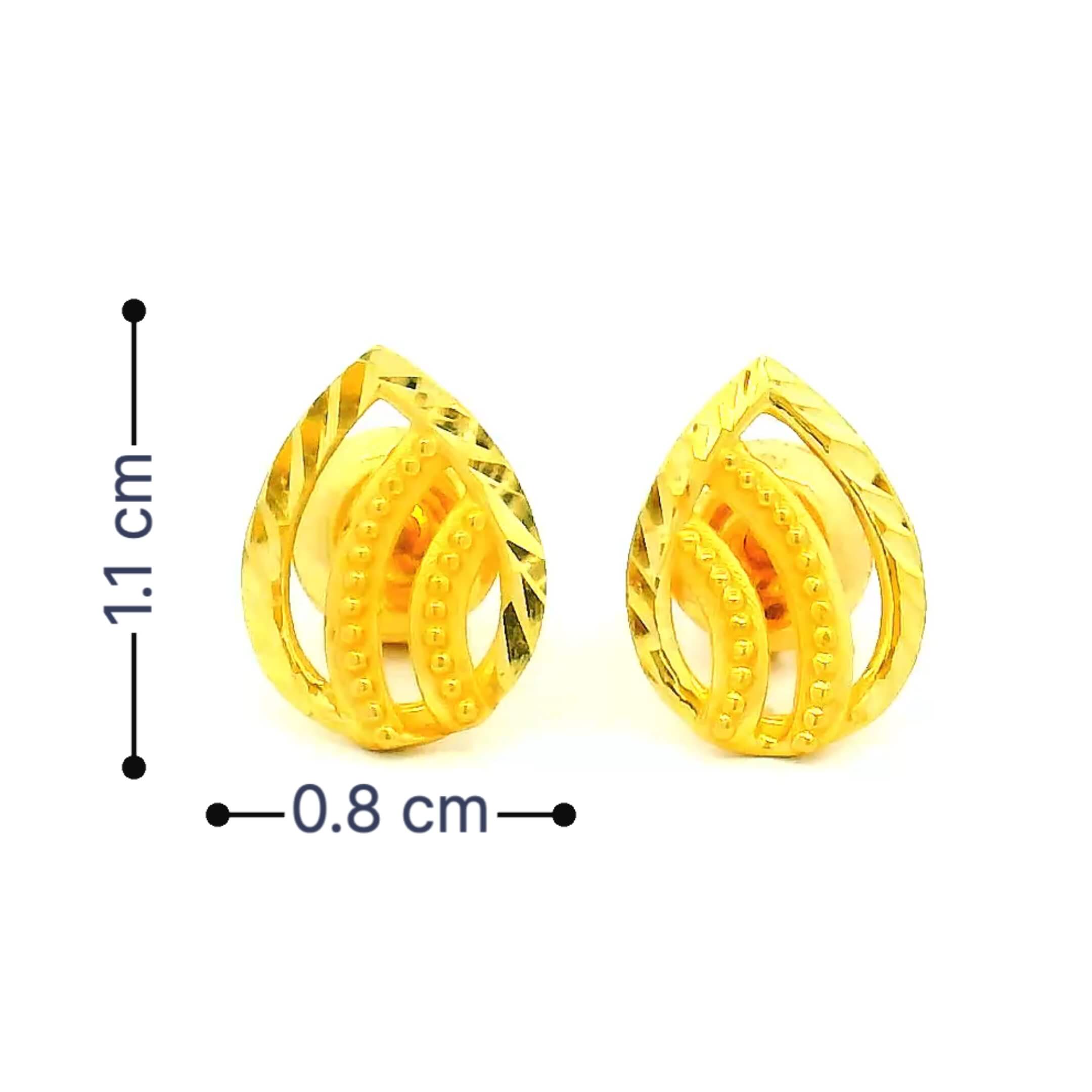 Mini Petal Glow 18K Gold Earrings for Kids