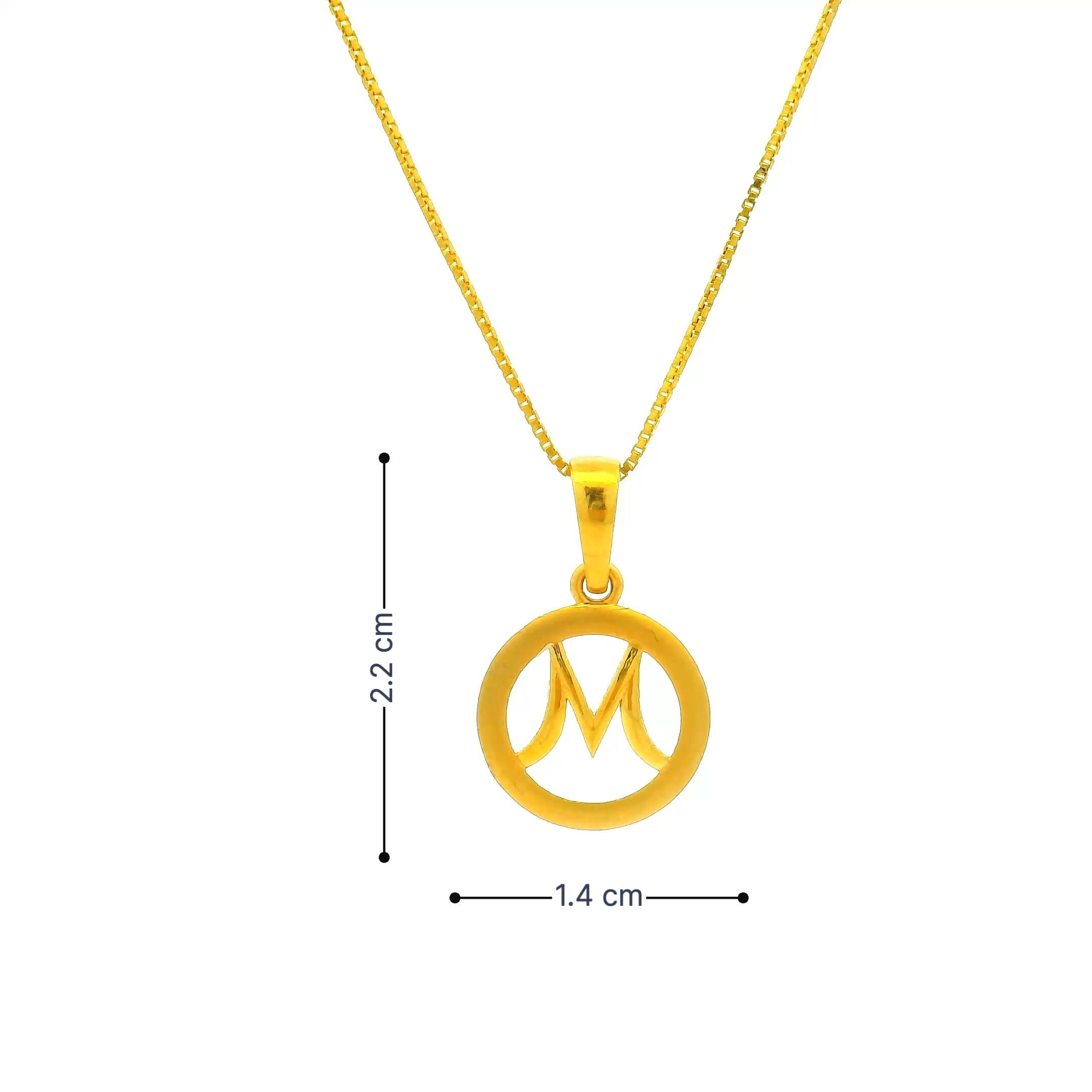 Marvelous M Gold Locket for Kids